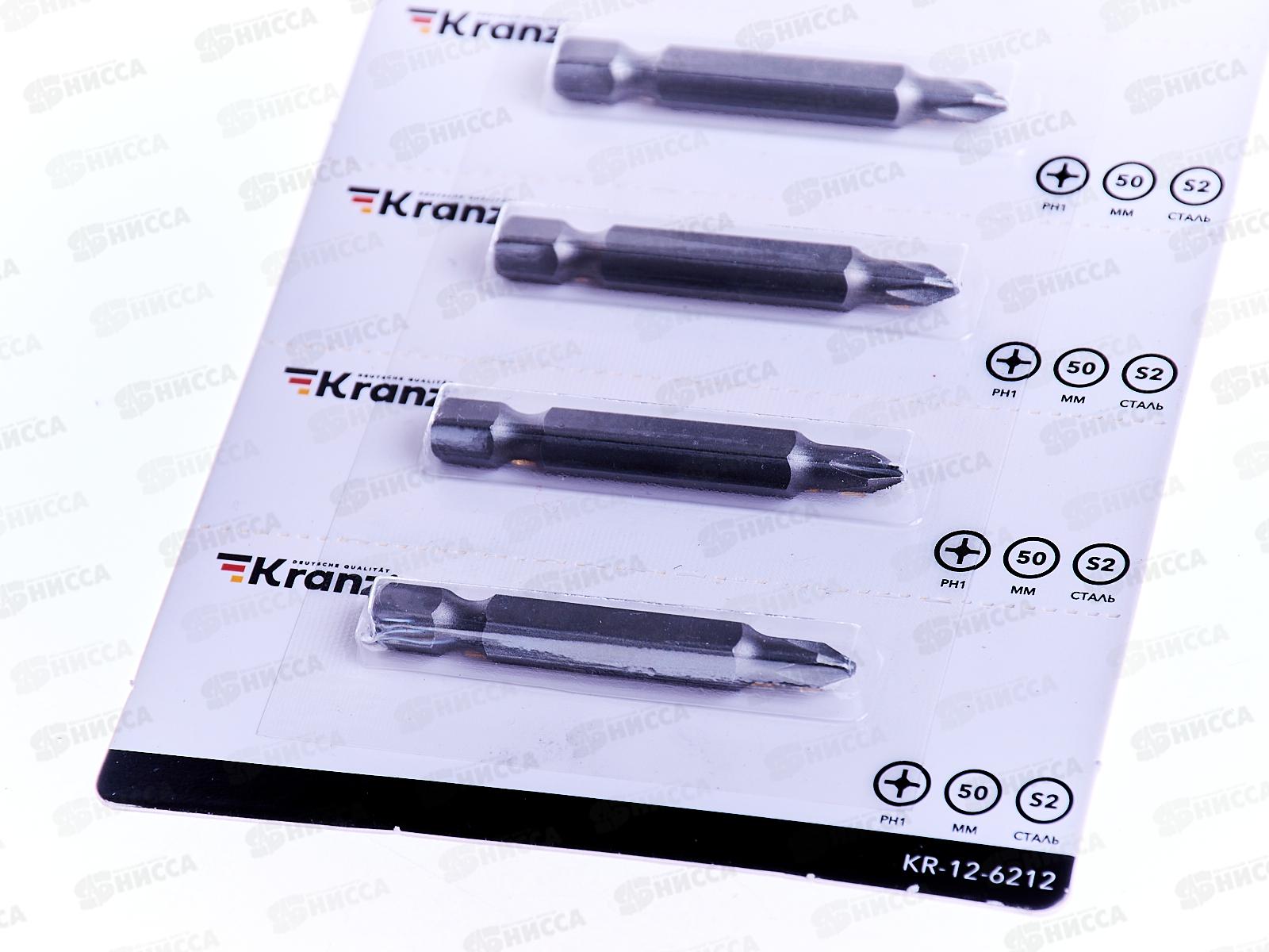 Бита PH1*50мм для шуруповерта сталь S2 (лента) Kranz, KR-12-6212  *5