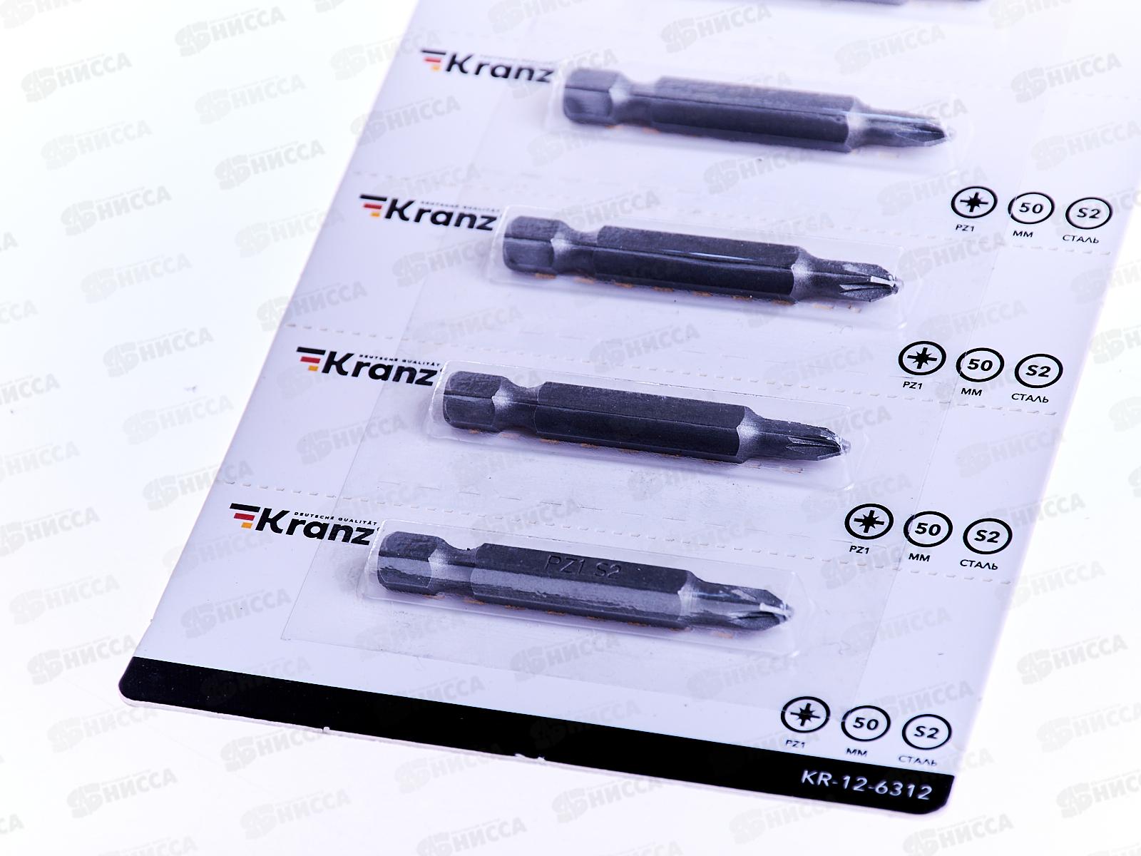 Бита PZ1x50 мм для шуруповерта сталь S2 (лента) Kranz, KR-12-6312 *5