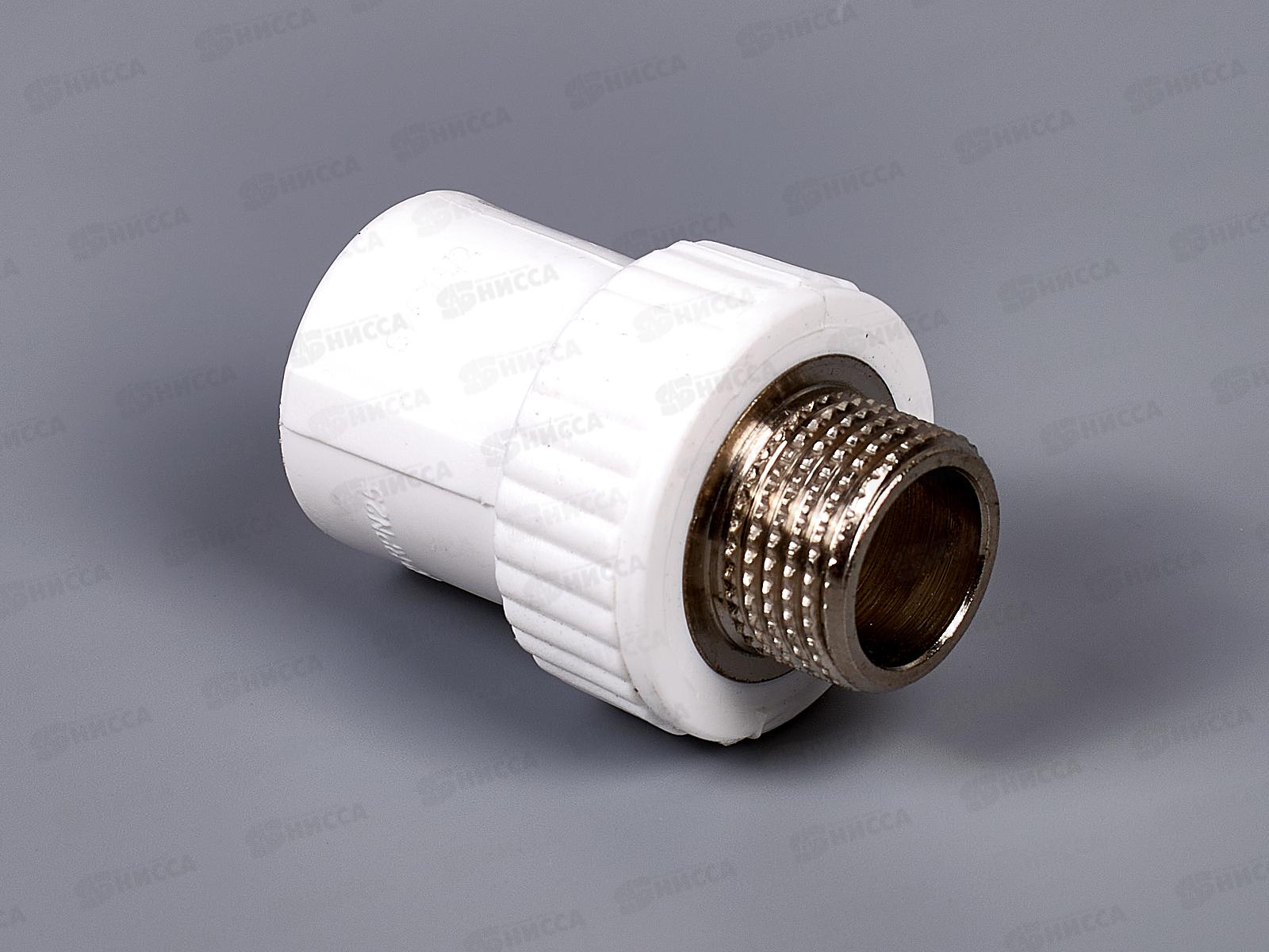 Муфта полипропилен комбинированная наружная резьба DN20*1/2 Aqualink, 03585 *10/150