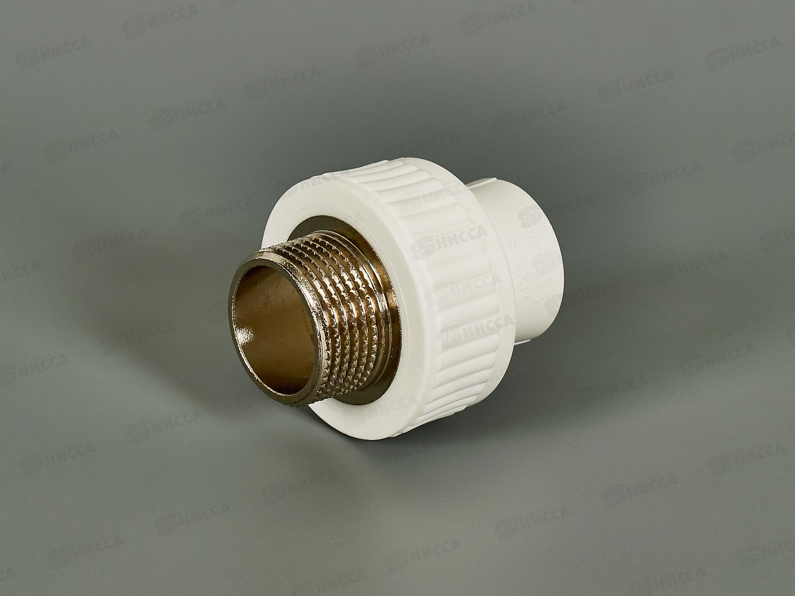 Муфта PP-R комбинированная наружняя резьба DN25*1 Aqualink, 03891 *10/60