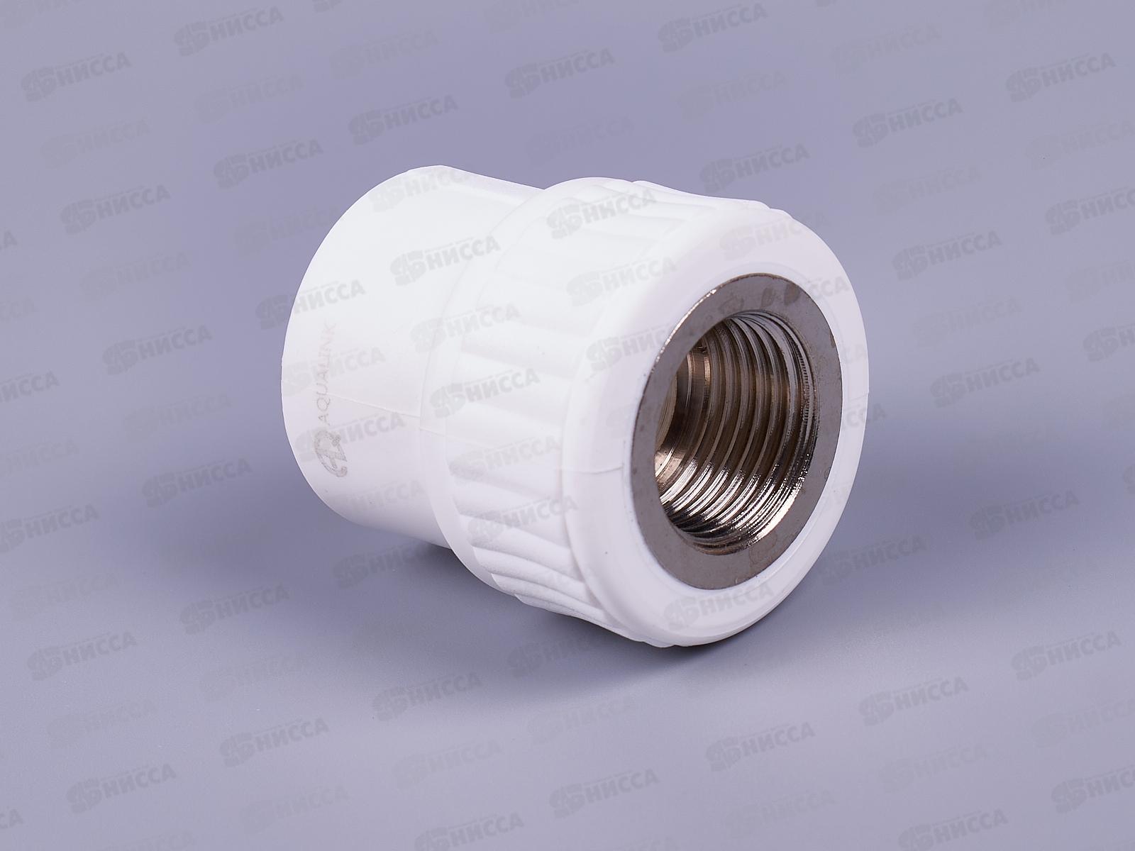 Муфта полипропилен комбинированная вутренная резьба DN25*1/2 Aqualink, 03574 *10/150