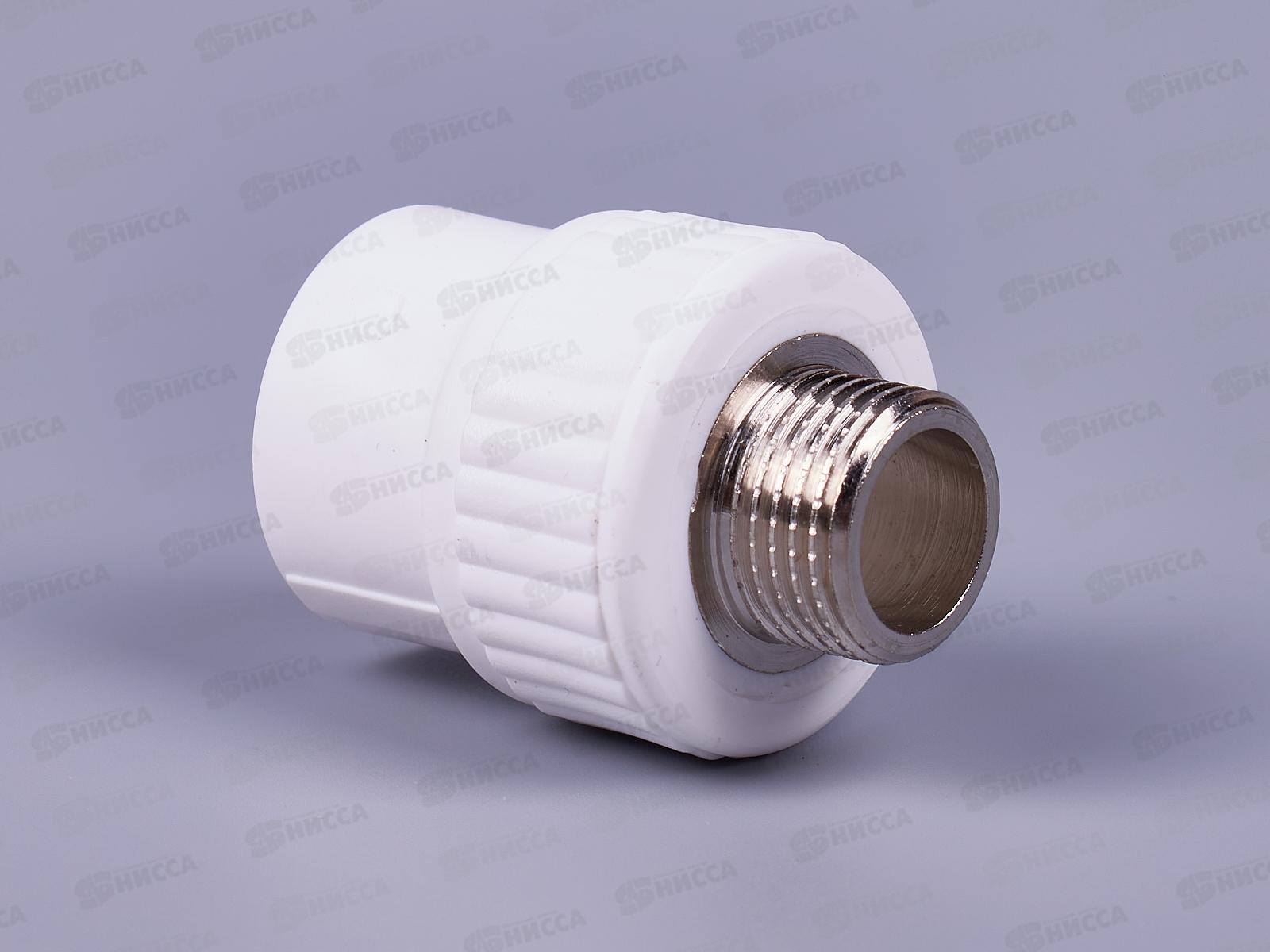 Муфта полипропилен комбинированная наружная резьба DN25*1/2 Aqualink, 03587 *10/140