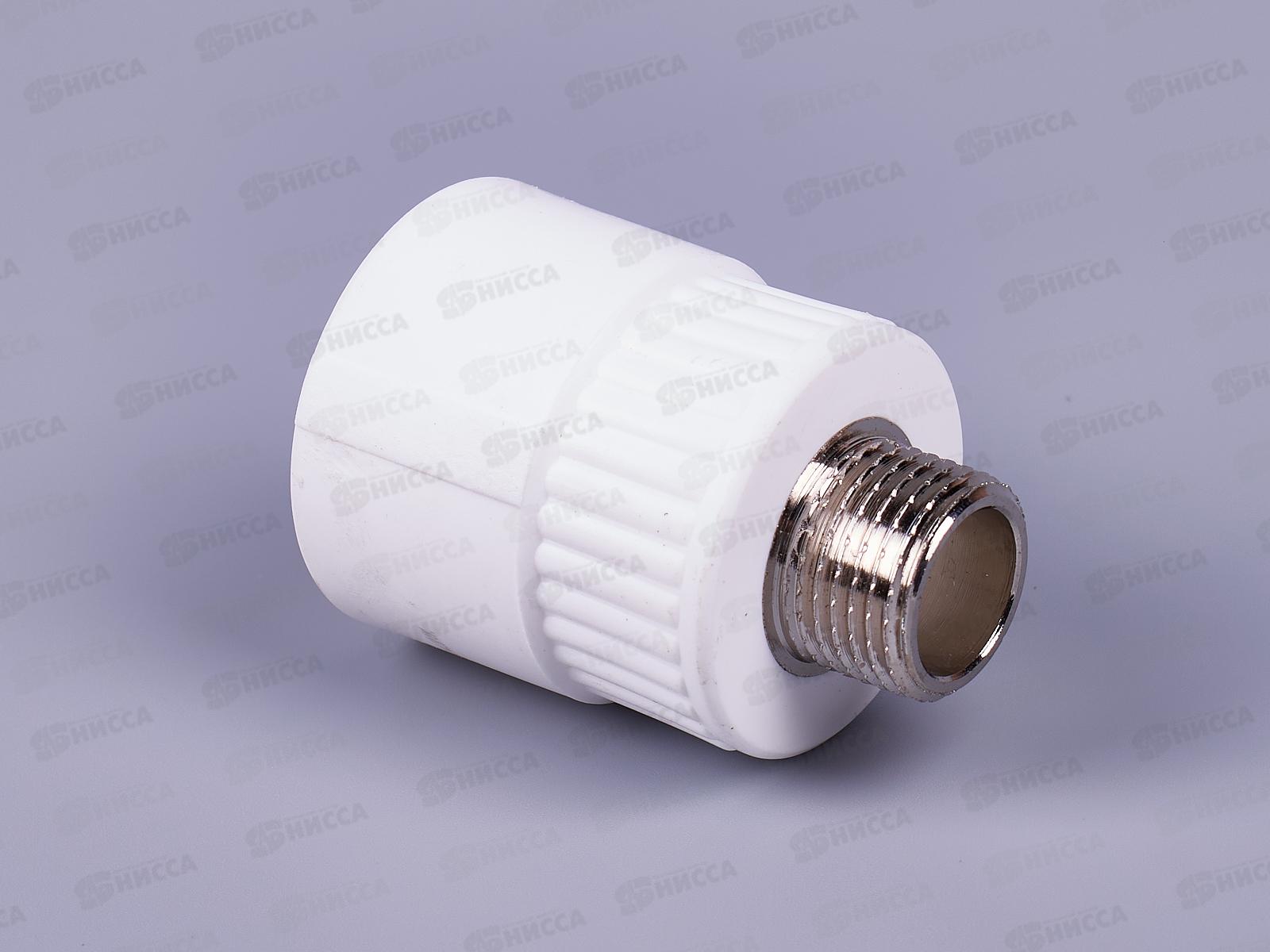 Муфта полипропилен комбинированная наружная резьба DN32*1/2 Aqualink, 03892 *10/100