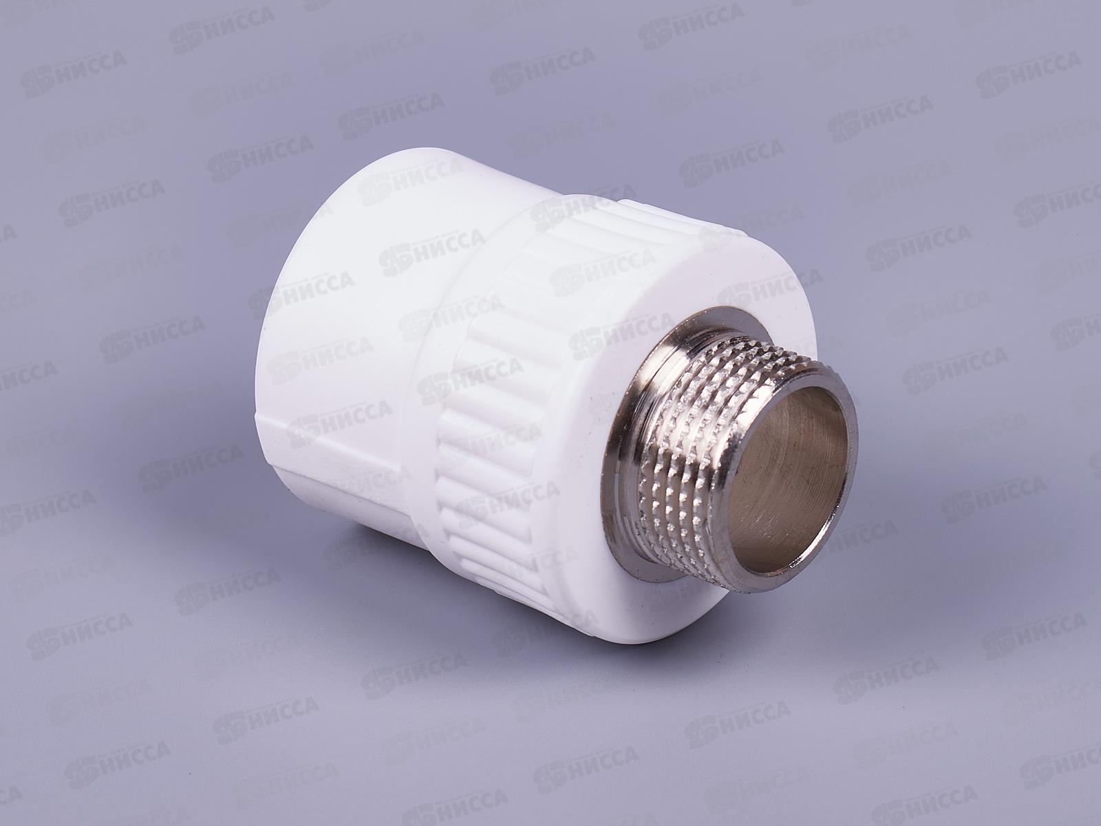 Муфта полипропилен комбинированная наружная резьба DN32*3/4 Aqualink, 03589 *20/100