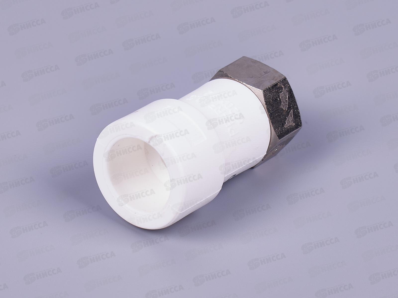 Муфта полипропилен комбинированная с накидной гайкой внутренняя резьба  DN20*1/2&quot Aqualink, 03603 *10/200