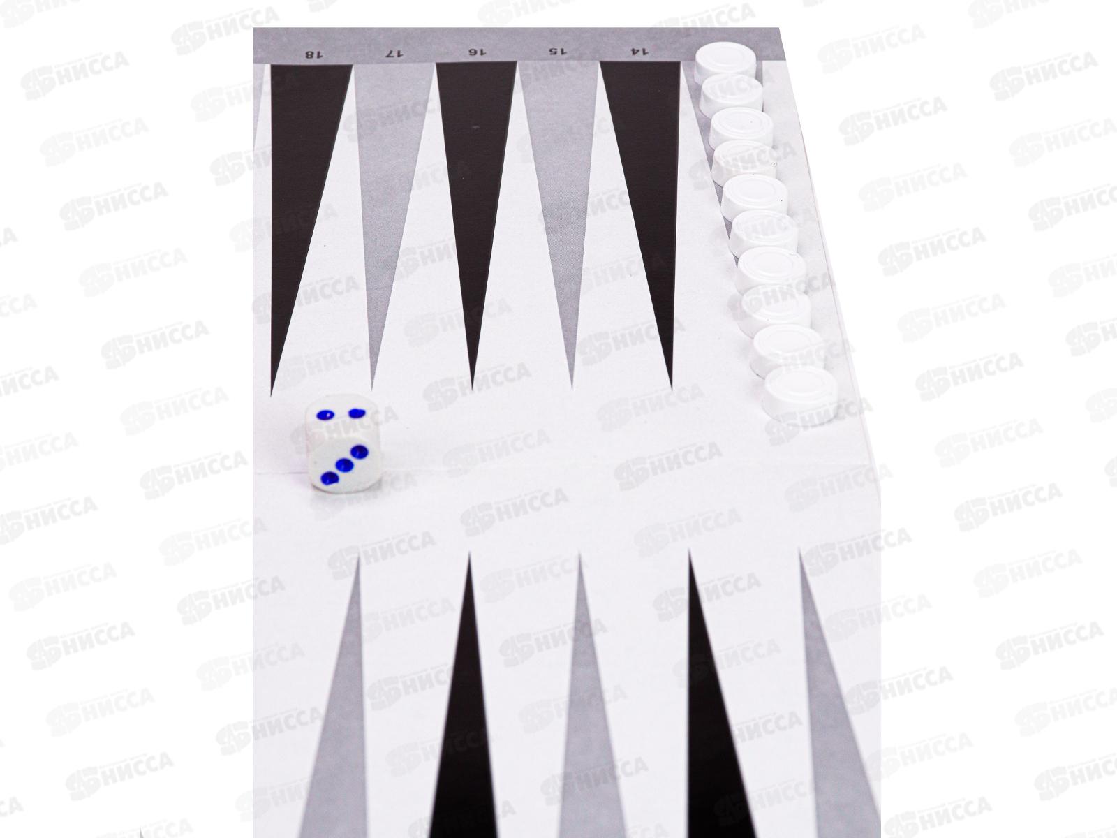 Нарды и шашки в пакете+2поля 28,5х28,5см, ИН-0162 *25