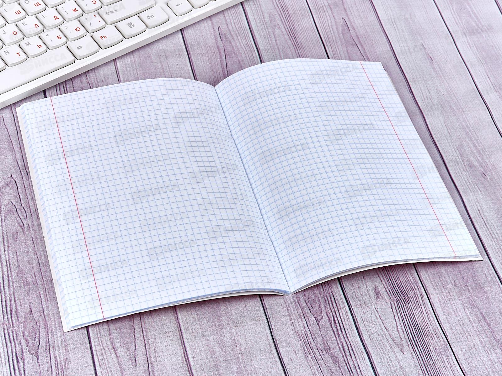 Тетрадь 48 листов клетка. Hatber б/в METALLIC CROCO Красный*5/60