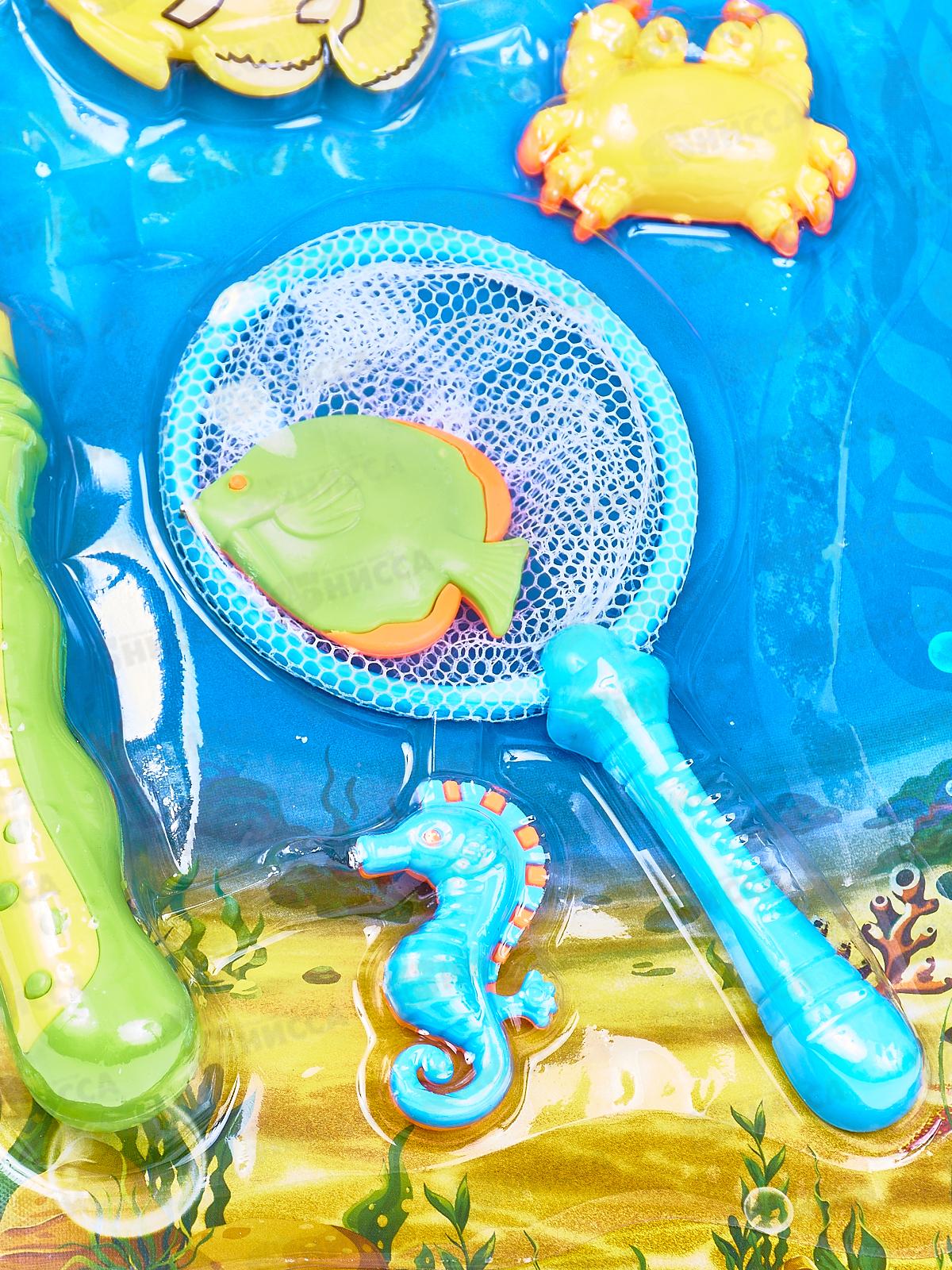 Рыбалка &quotРыбка за рыбкой-2&quot 9 рыбок, 1 удочка, 1 сачок, М1249 блист. *64