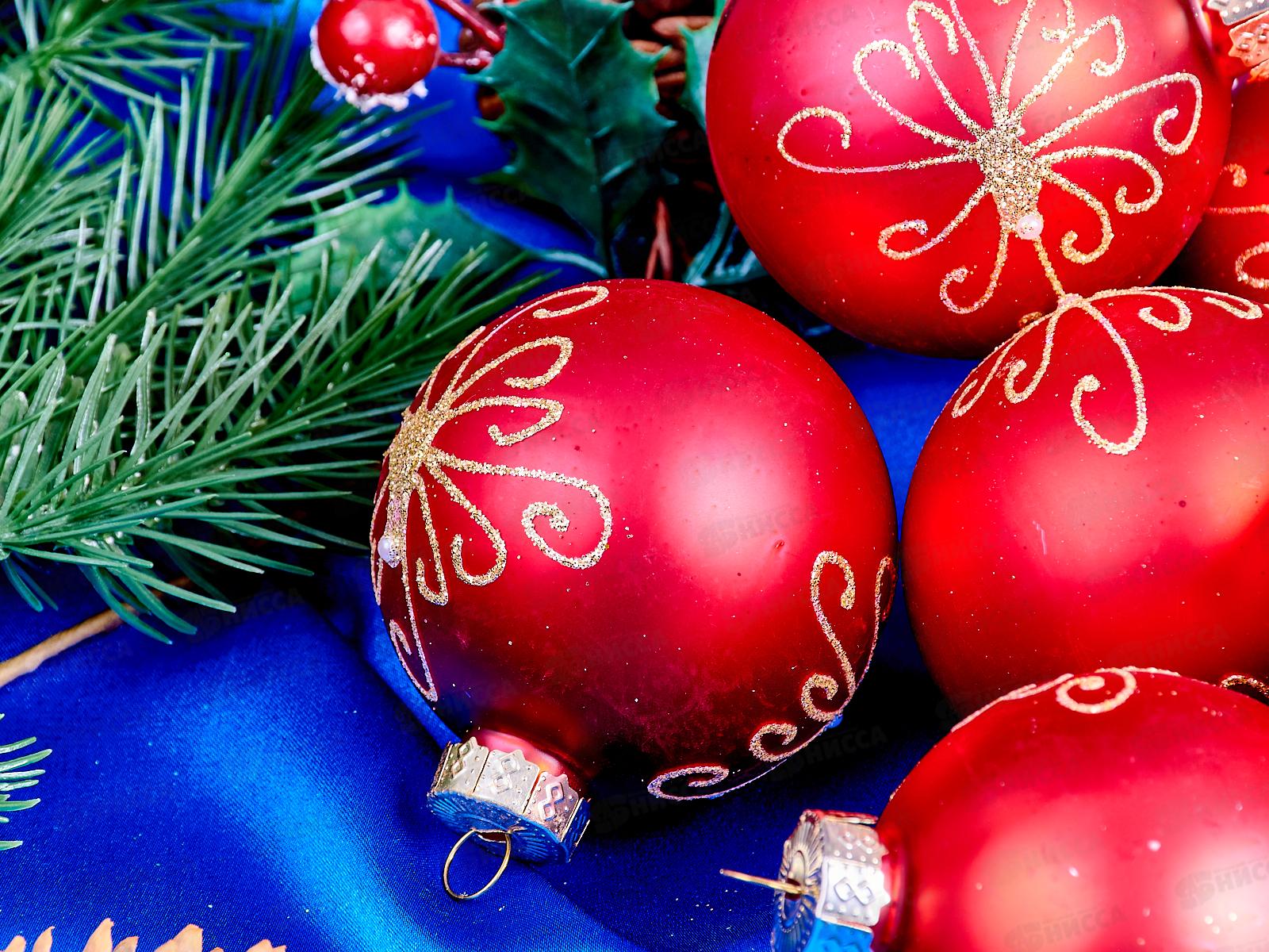 Набор шаров 6шт, 6см стекло, AL-3311 *48