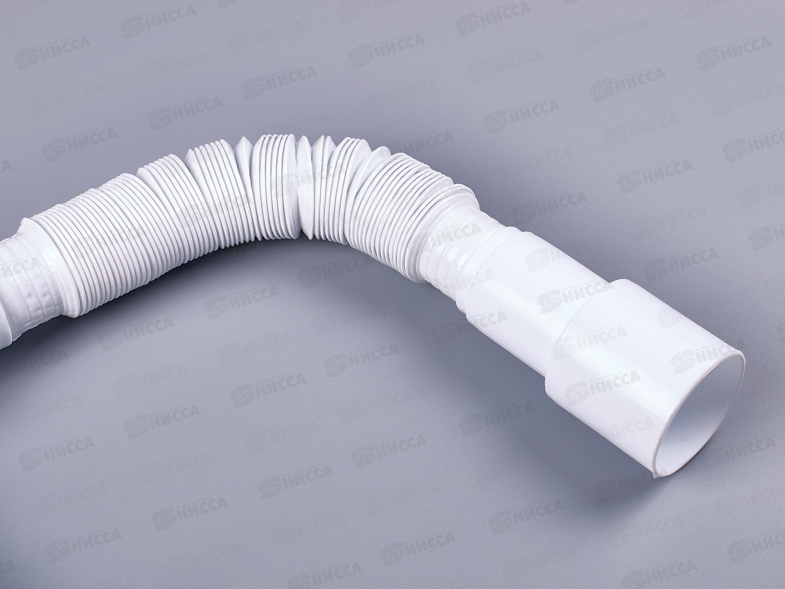 Сифон для умывальника 1 1/2&quotх40 с удлиненной горловиной с металлической решеткой с гофротрубой 40х40/50, S0515  *35