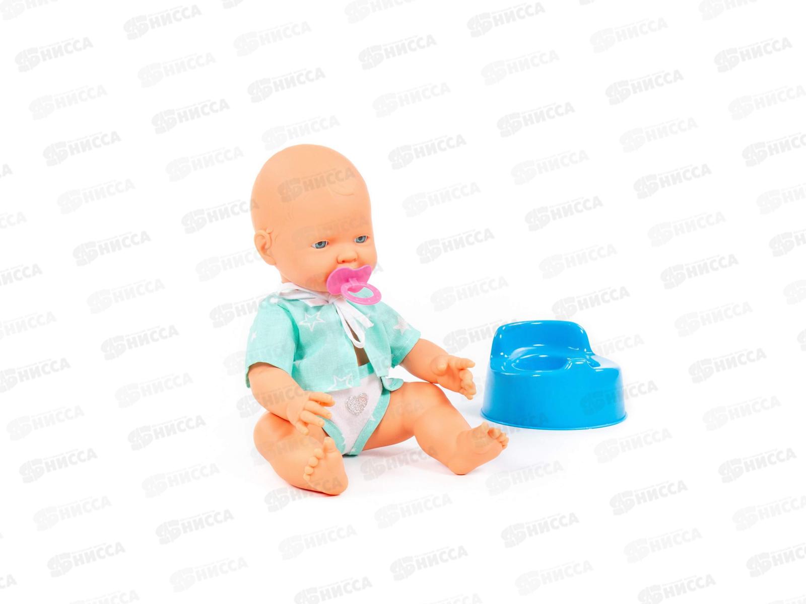 Пупс &quotВесёлый&quot 35см с соской и горшком 86785 в пакете  *3