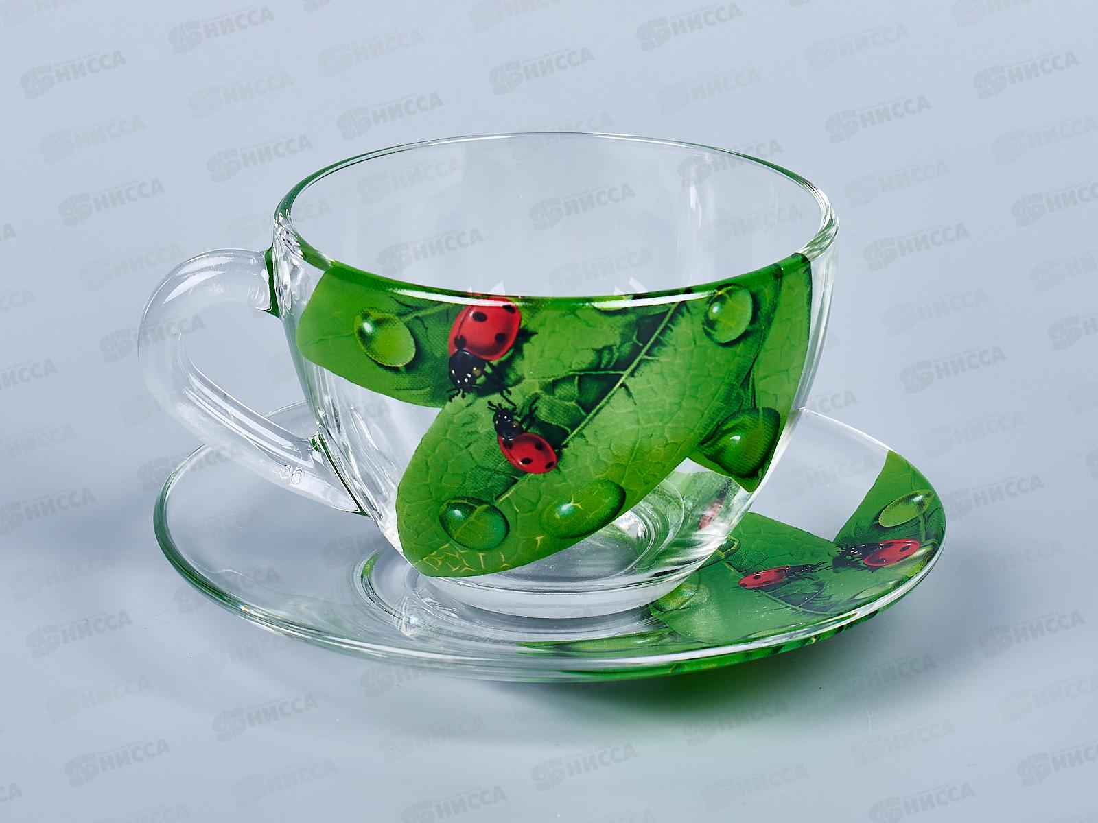 Чайная пара 337-Д Зеленый лист