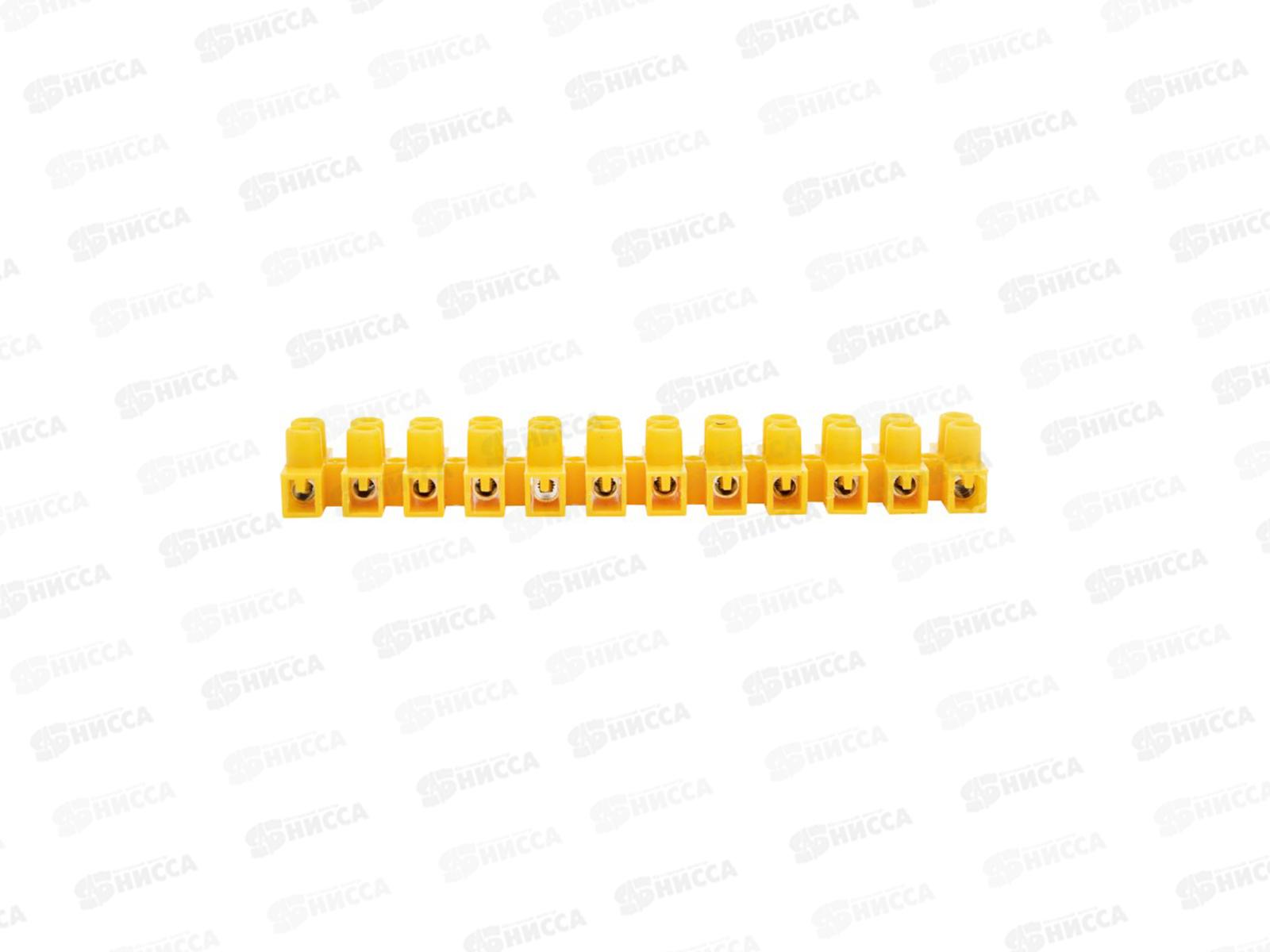 Клеммная колодка винтовая REXANT КВ-4 (1,5-4мм), ток 3,желтый , 07-5004-3