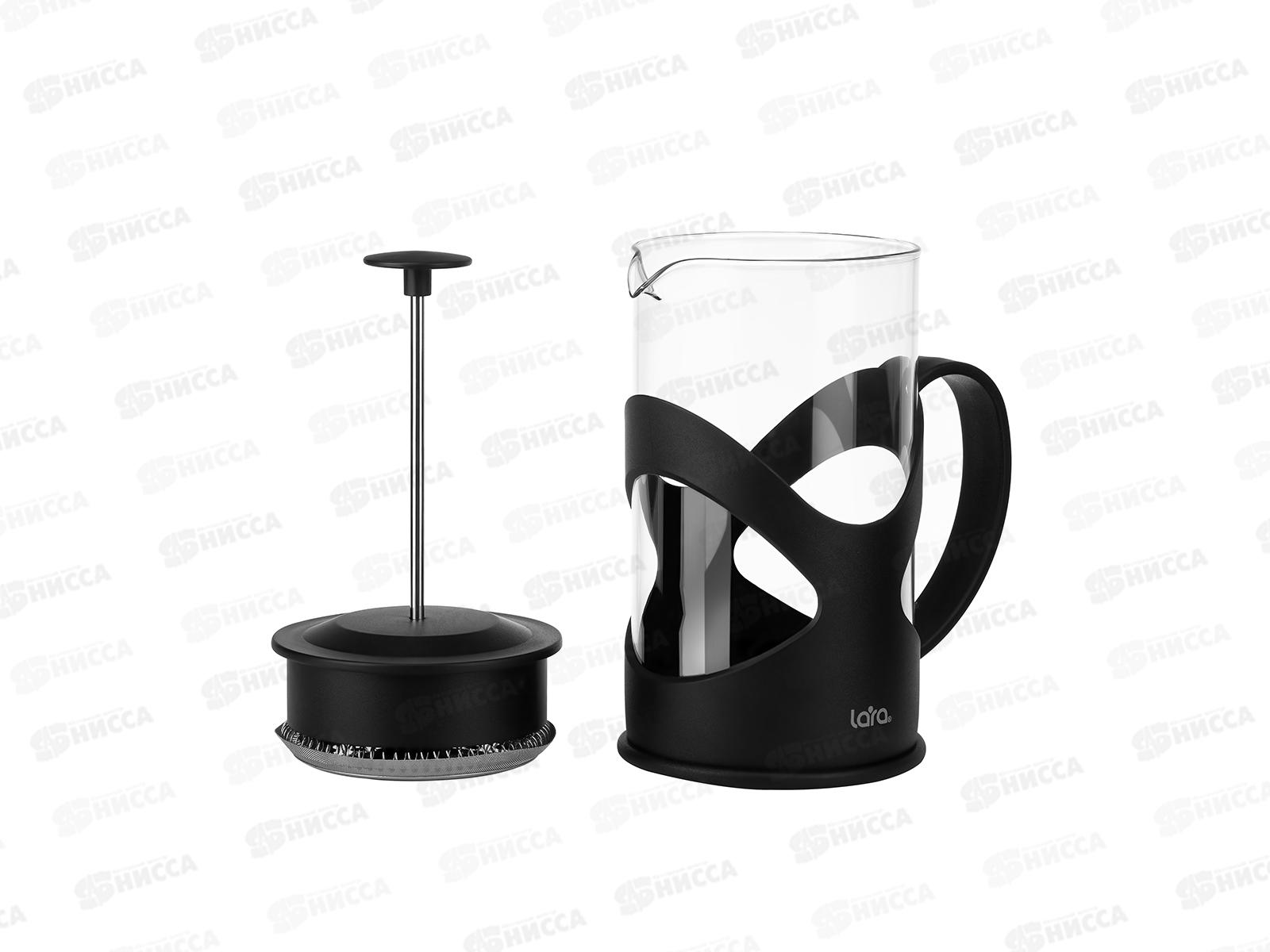 Френч-пресс 0,6л LR06-56-600 стальной фильтр,боросиликатное стекло