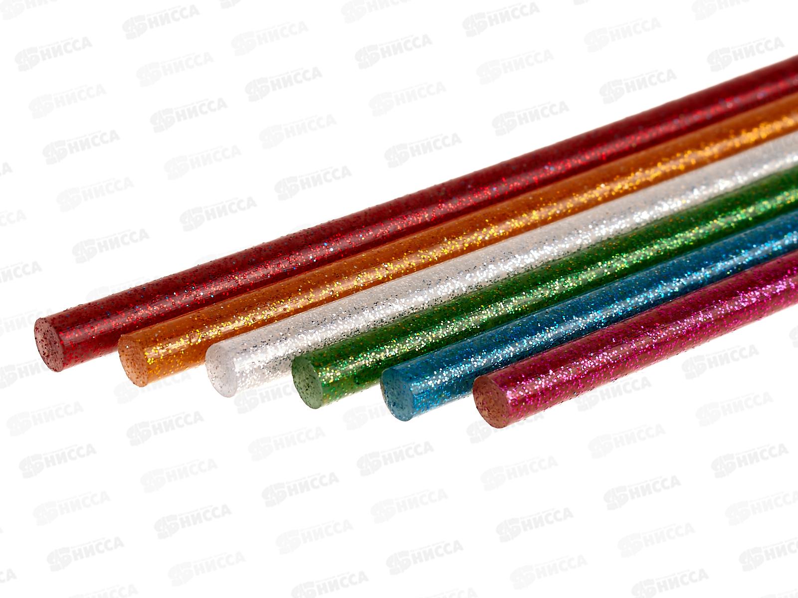 Клеевые стержни MAZARI 6шт. ,с блёстк,М-4387ОРР