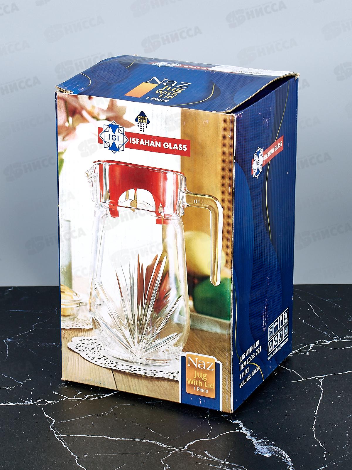 Кувшин NAZ с крышкой, 1700мл, h - 21,8см, 721  *6