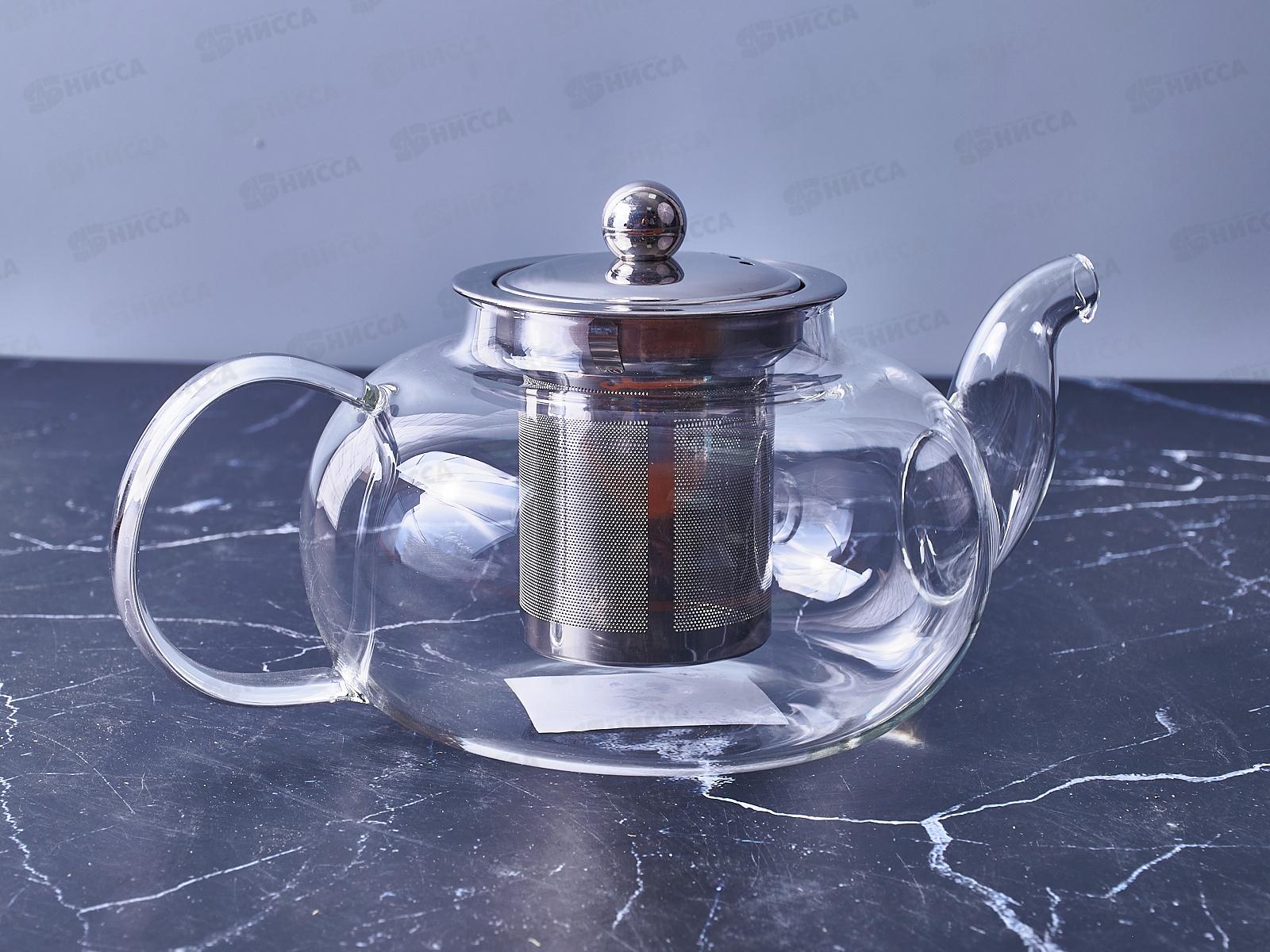 Чайник стекло 800мл в подарочной упаковке HB13