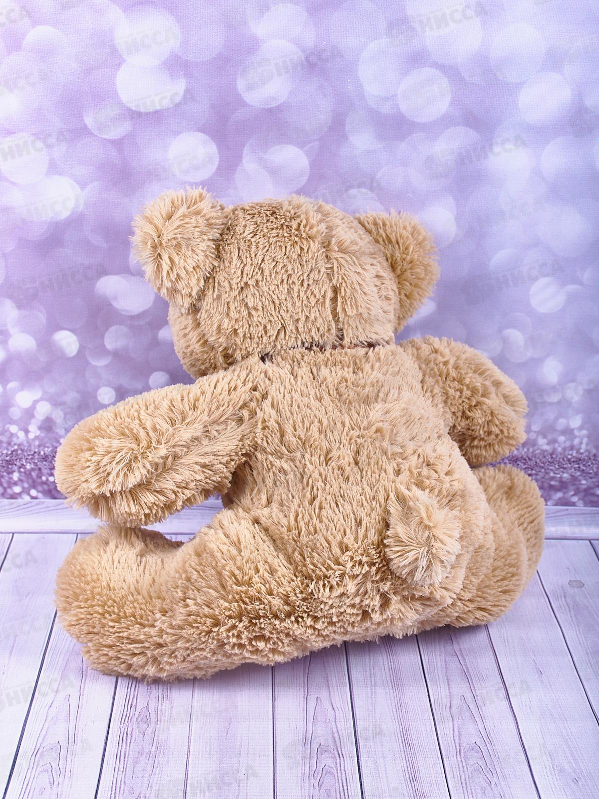 Медведь Бен 38см, МБ-50К цвет-кофейный, с лентой  Мила