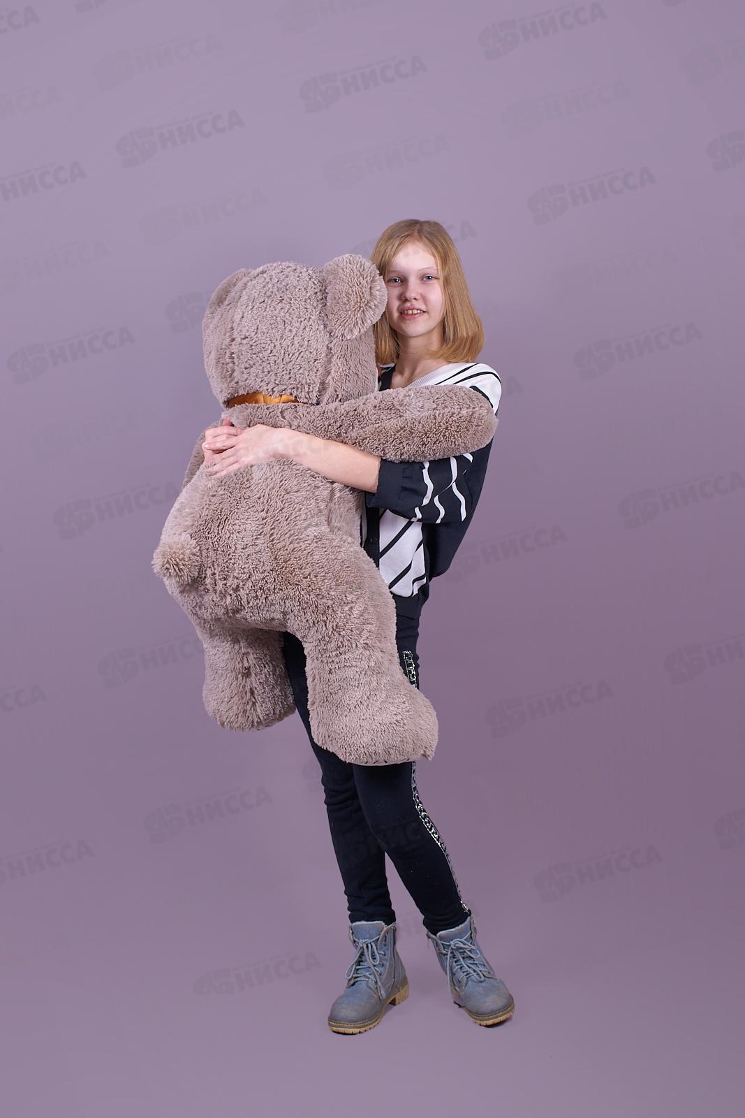 Медведь Б40 70см, бурый, с лентой, МБ40-100Ф  Мила