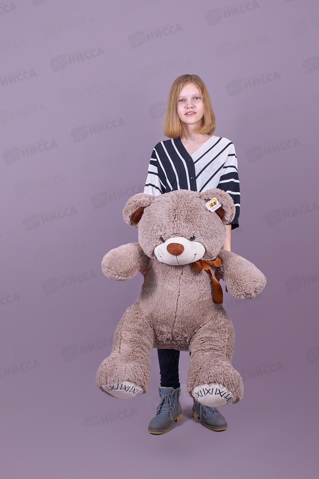 Медведь Б40 70см, бурый, с лентой, МБ40-100Ф  Мила