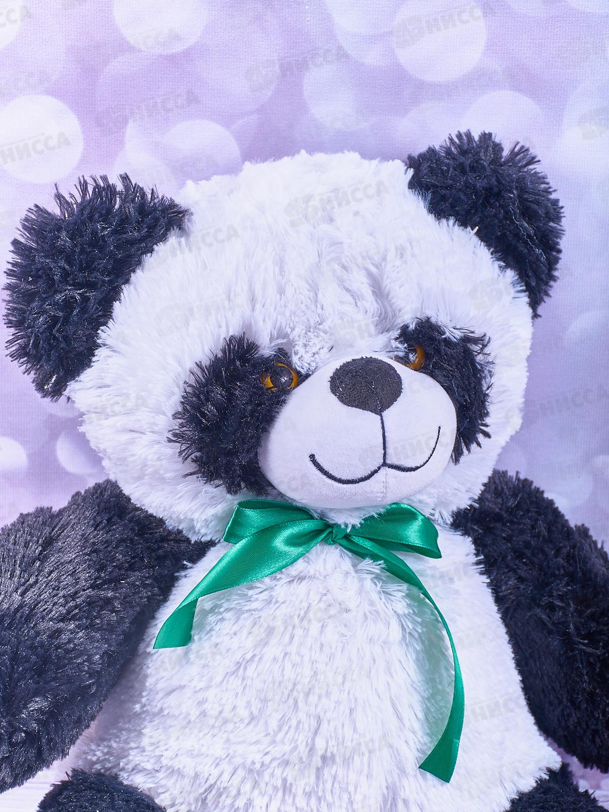 Панда Чика 38см, черно-белый с лентой, ПЧ-50  Мила