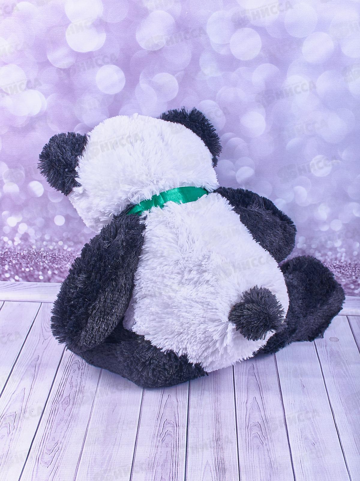 Панда Чика 38см, черно-белый с лентой, ПЧ-50  Мила