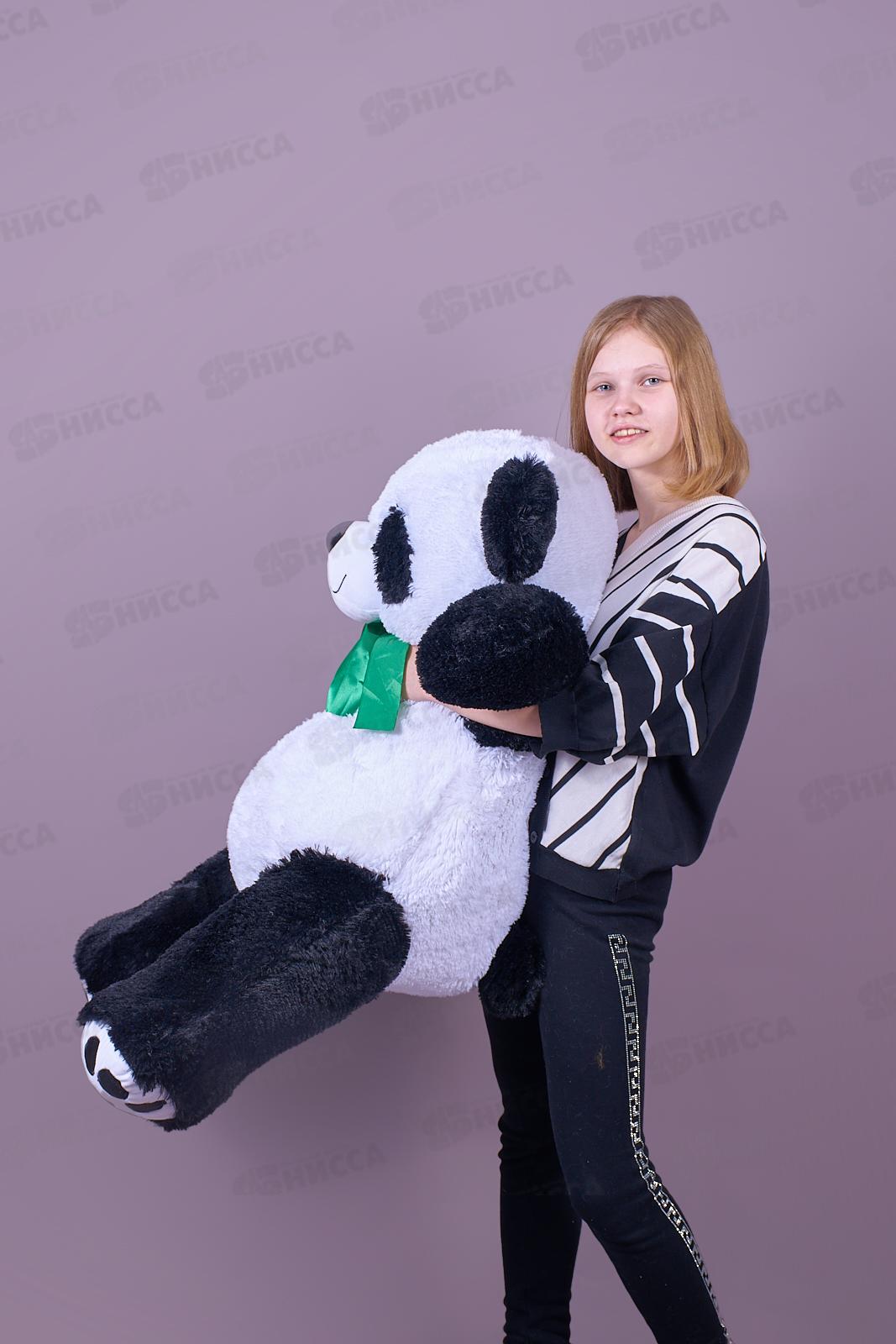 Панда Чика 70см, черно-белый, с лентой, ПЧ-100  Мила