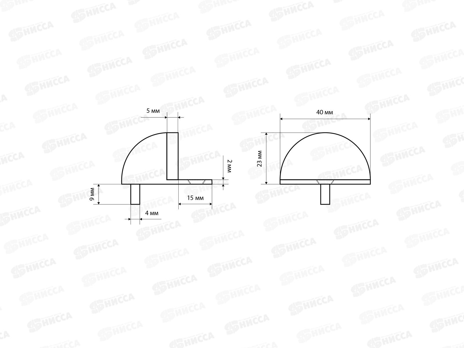 Ограничитель дверной Стандарт 8185 AC ст.медь 091