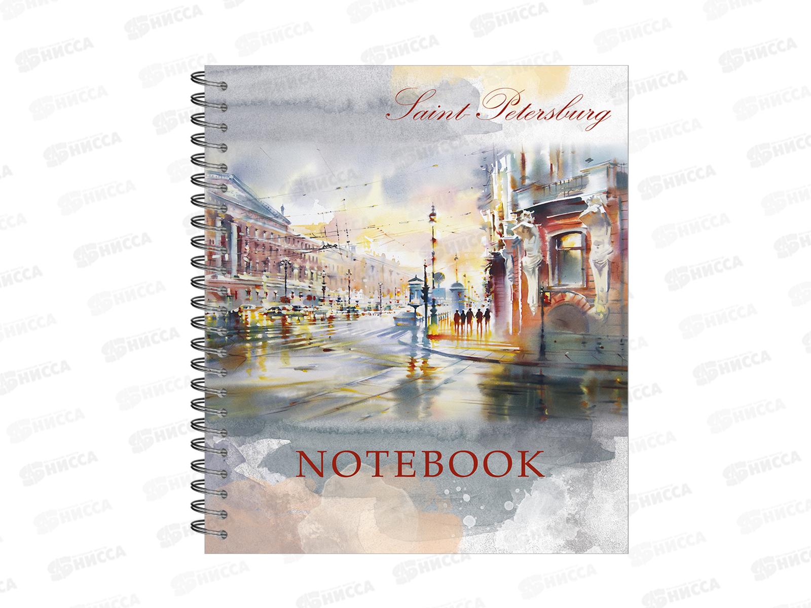 Тетрадь 48 листов клетка. ПЛН Light of Petersburg, на гребне, 2906-48 *30