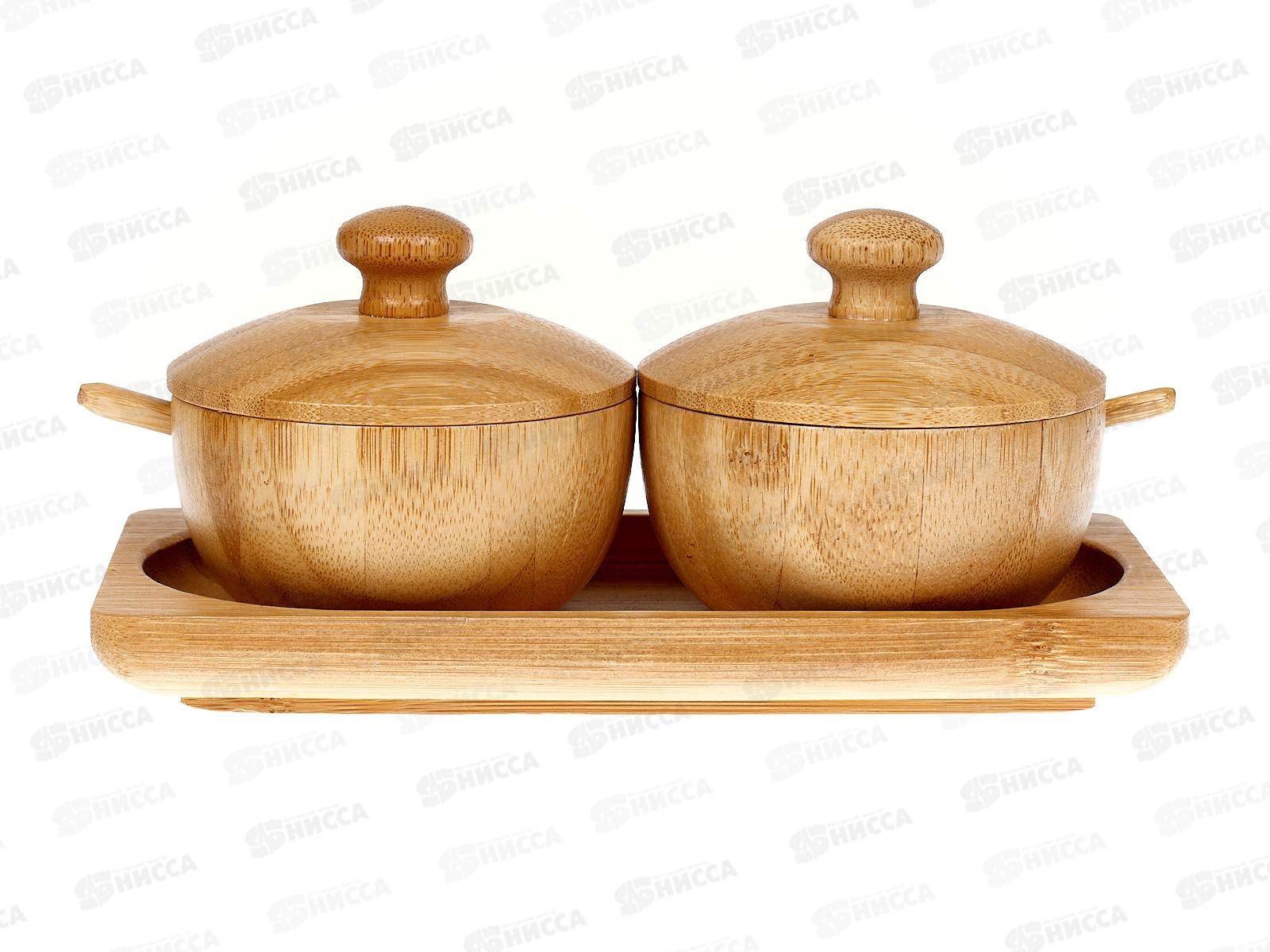 Набор для специй 3пр (банка2шт+поднос)  №5  КТ-ОС-05