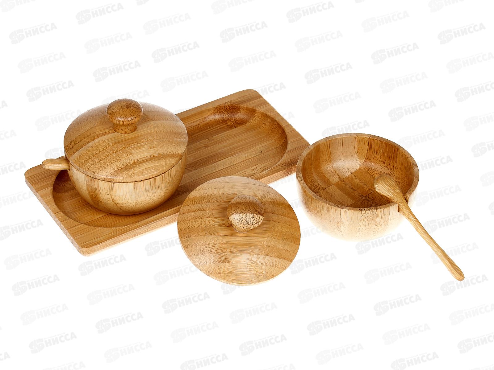 Набор для специй 3пр (банка2шт+поднос)  №5  КТ-ОС-05