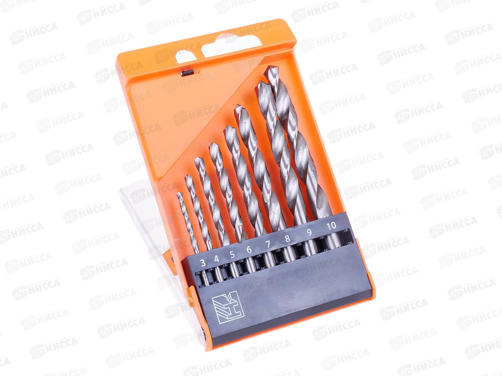 Набор сверл по металл,  8шт (3-4-5-6-7-8-9-10)мм), полир., HSS, 0101
