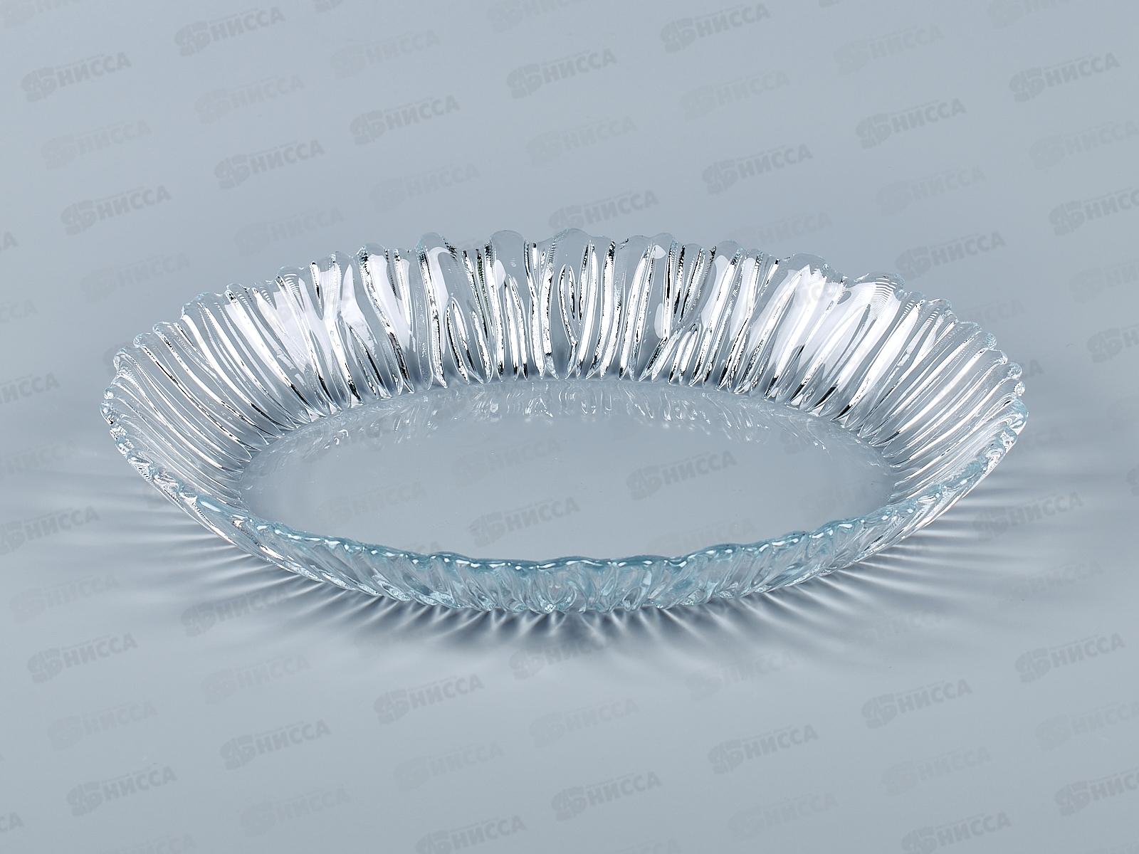 Блюдо Аврора 250*190мм из упроч.стекла 10547