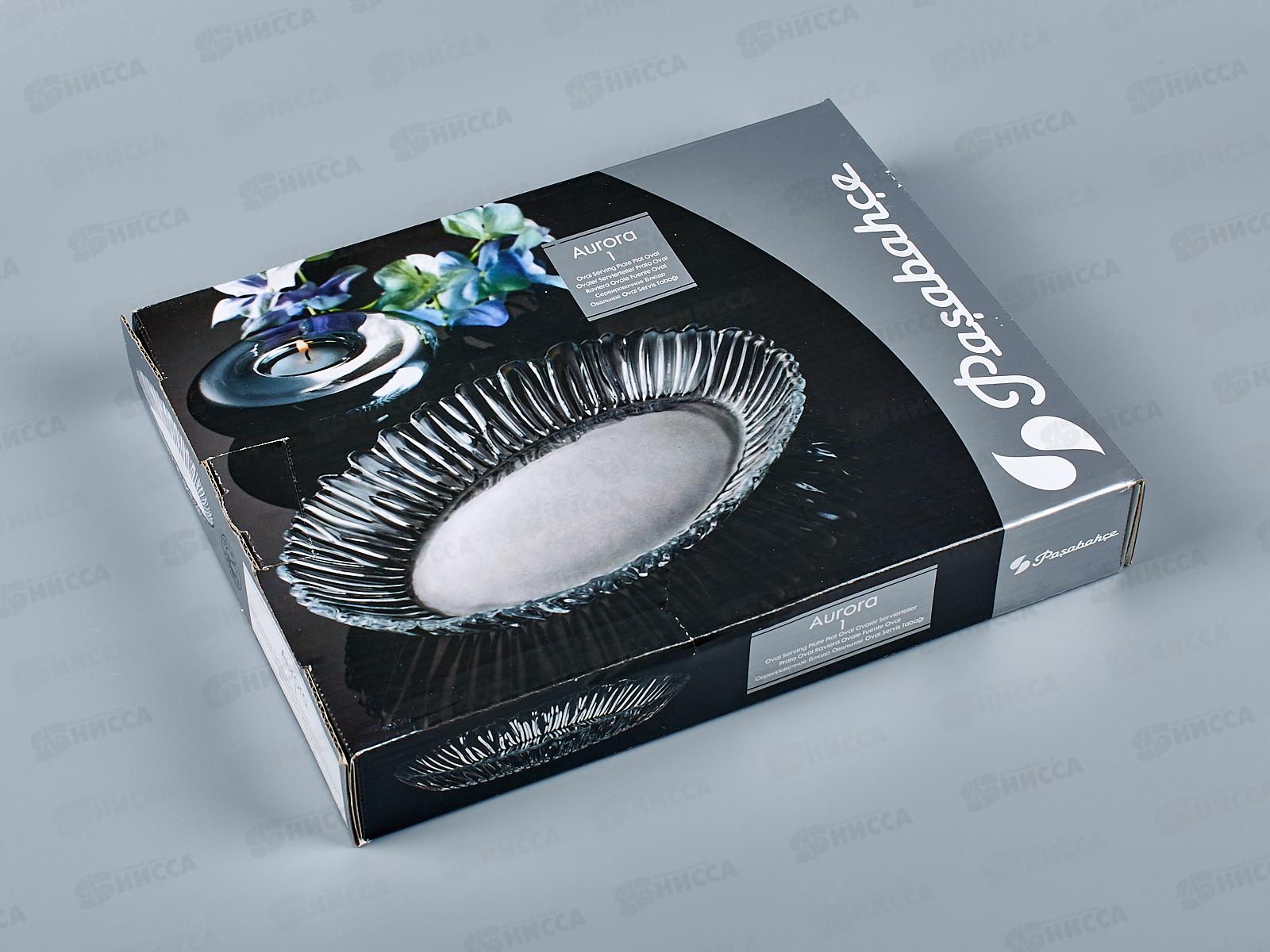 Блюдо Аврора 250*190мм из упроч.стекла 10547