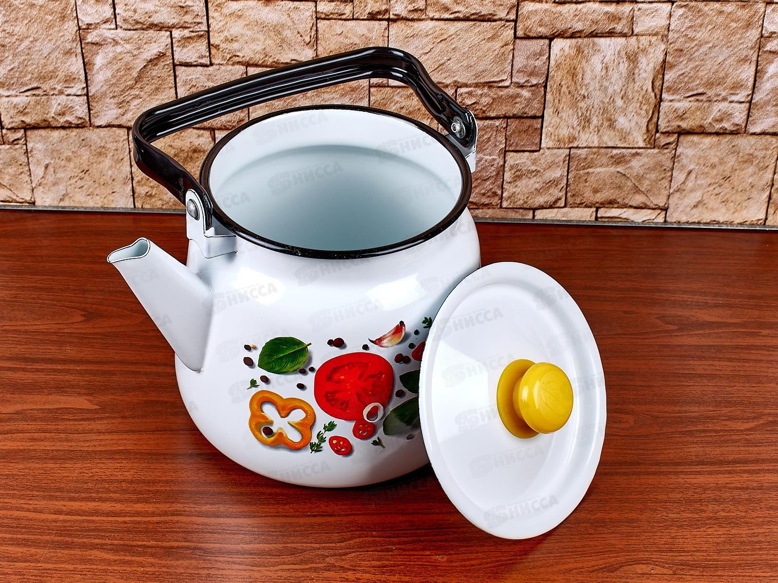 Чайник 3,5л Каприче, белый с кнопкой С2716.3*118