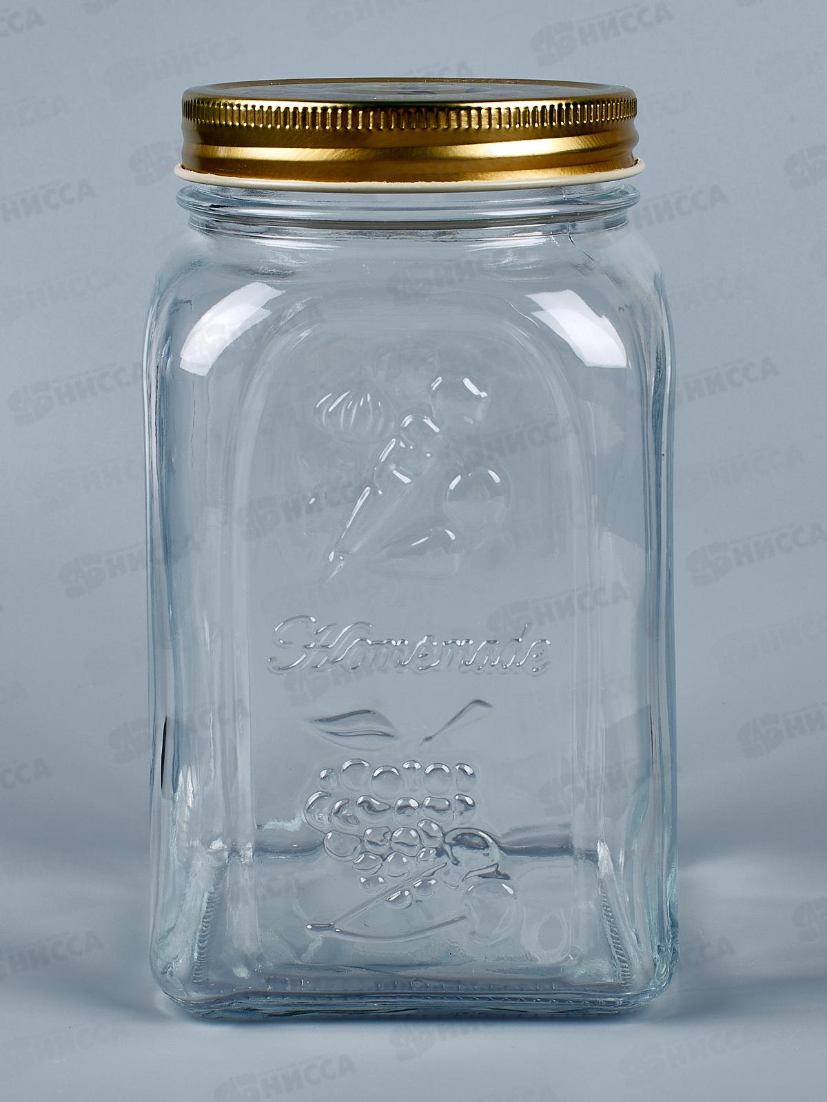 Банка для сыпучих продуктов  1000мл HOMEMADE с металлической крышкой 80385SL *24