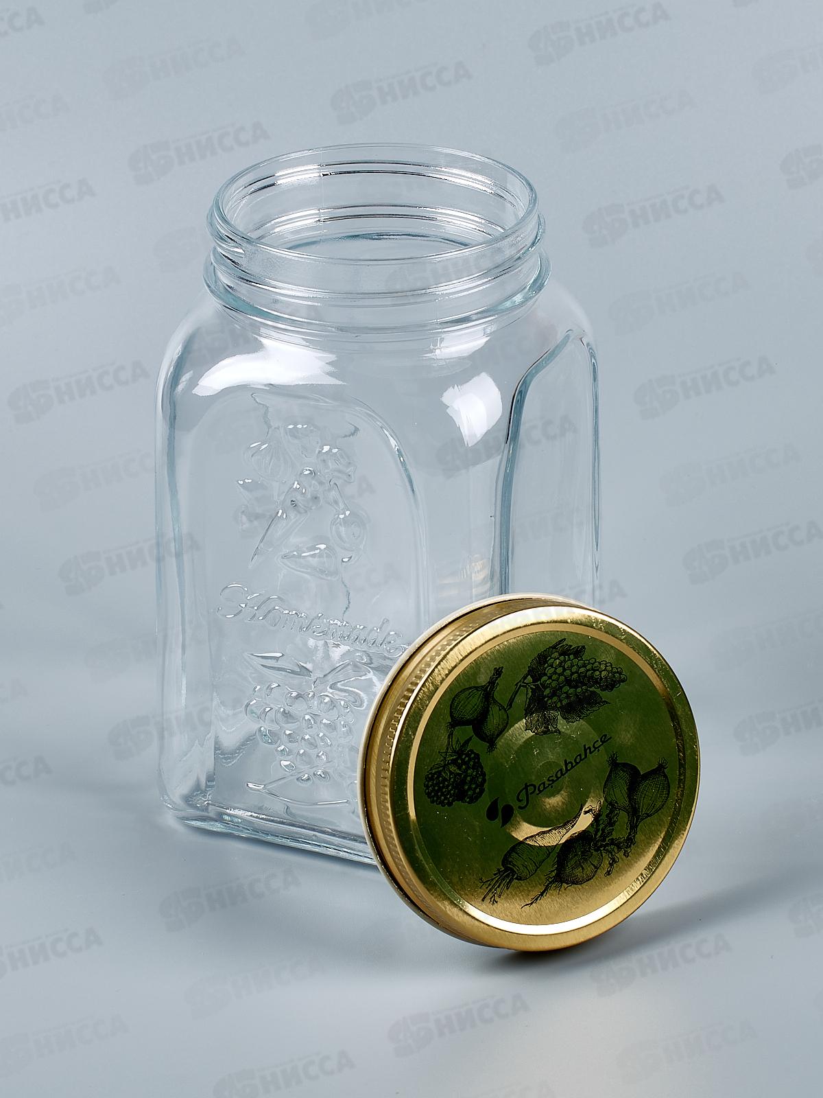 Банка для сыпучих продуктов  1000мл HOMEMADE с металлической крышкой 80385SL *24