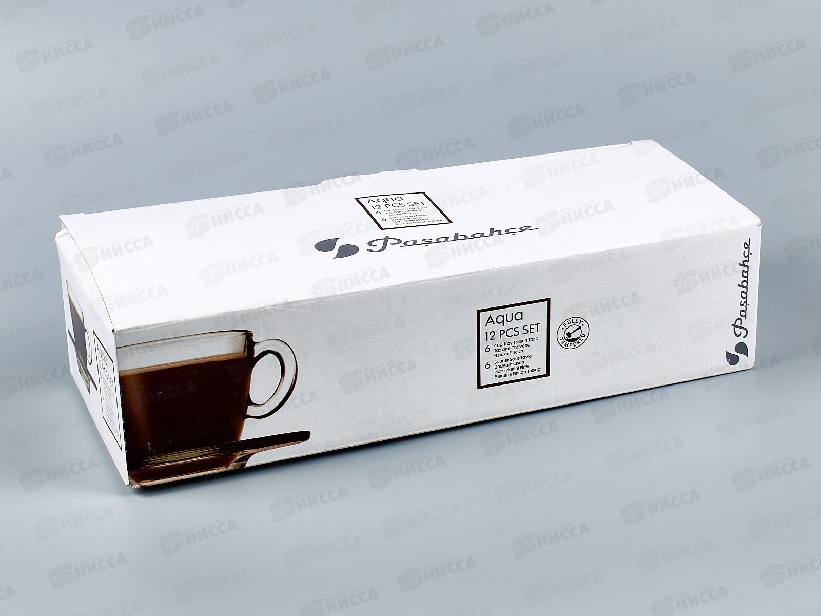 Набор Чашка с блюдцем Аква 72мл 6шт закал 95756 *4