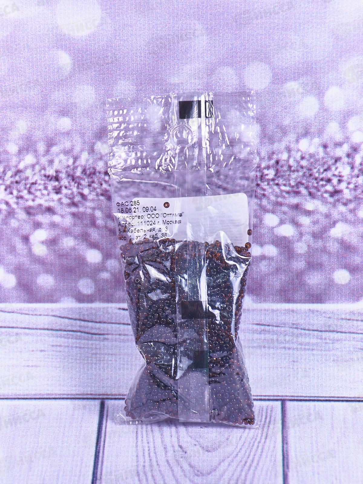 Бисер &quotGAMMA&quot E094 10/0 круглый, 50г, темно-коричневый, 2.3мм, 10140