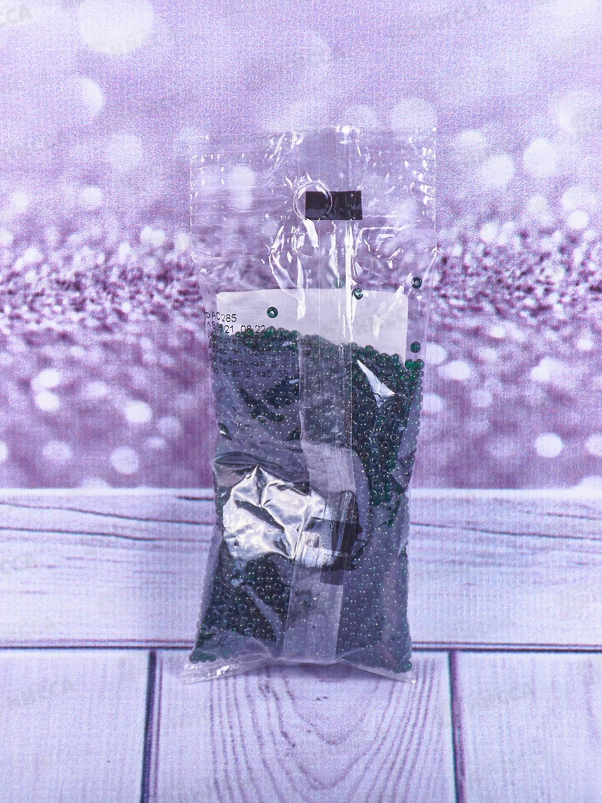 Бисер &quotGAMMA&quot E111 10/0 круглый, 50г, темно-зеленый, 2.3мм, 50150