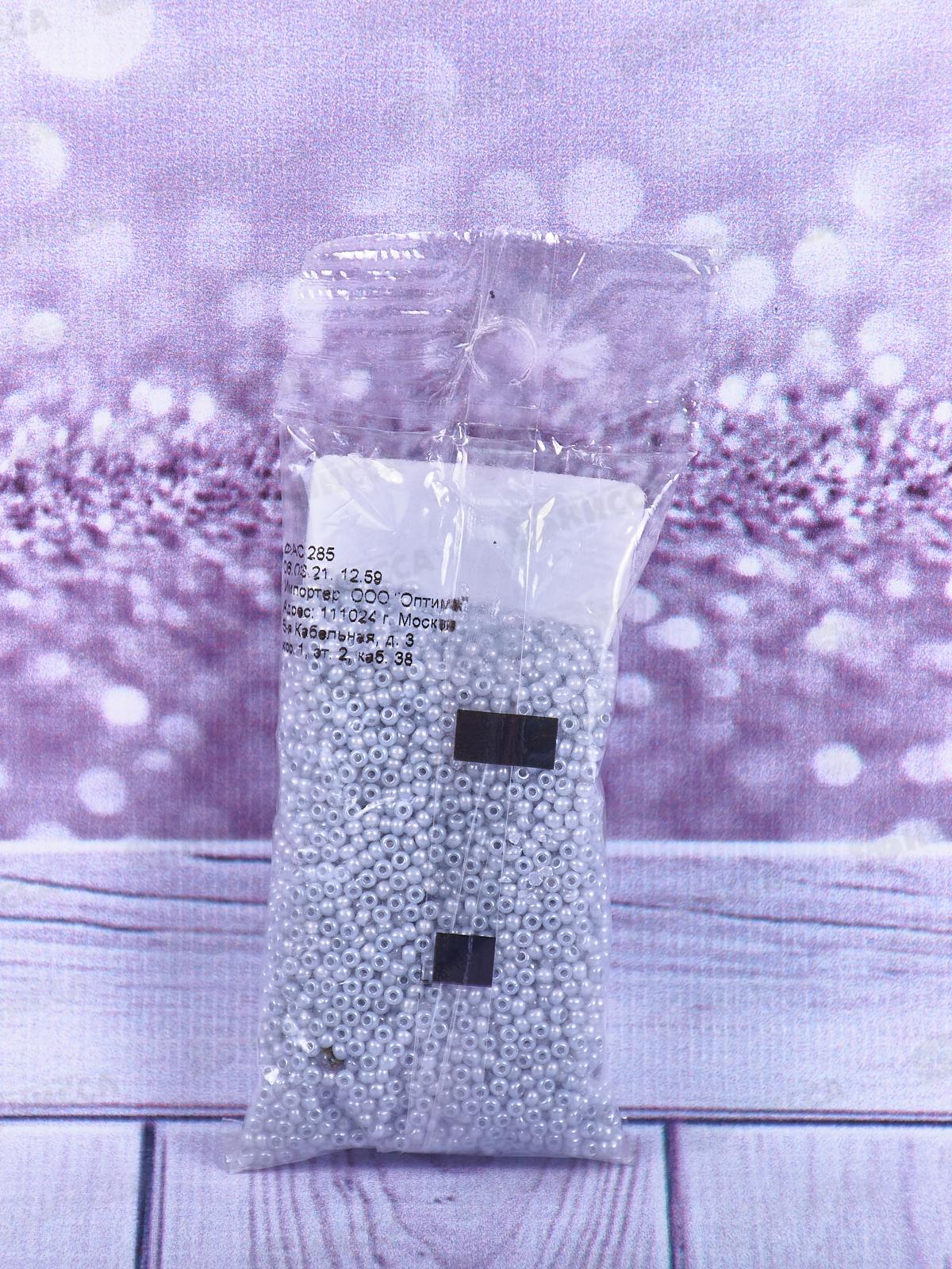 Бисер &quotGAMMA&quot F474 10/0 круг., 50г, серый, 2.3мм, 17708