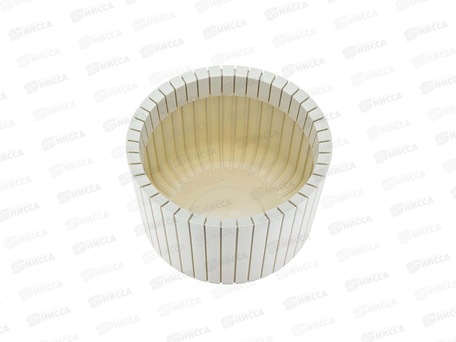 Кашпо  ШАТО D250мм 8л Белый ротанг М3039 *6