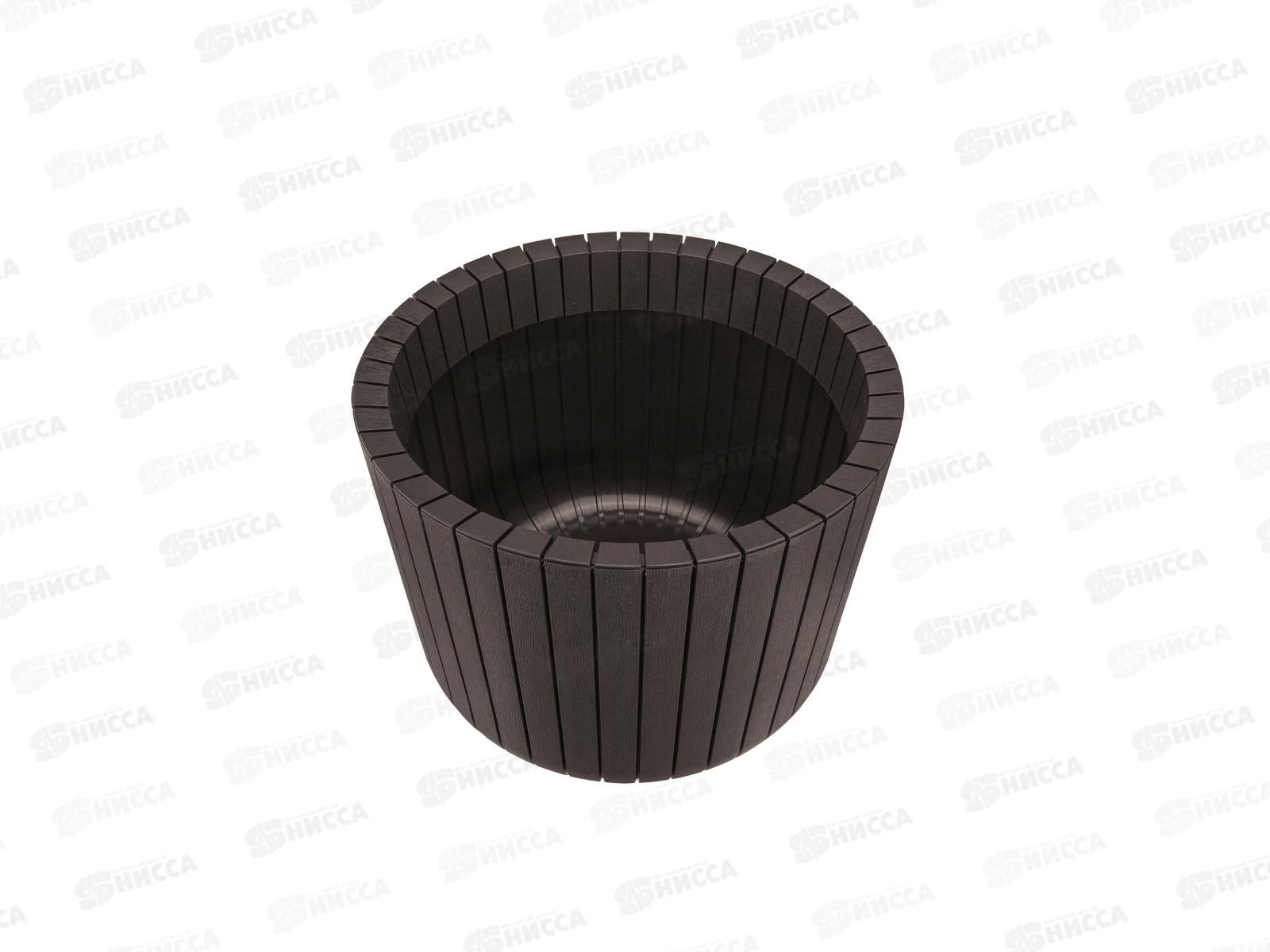 Кашпо  ШАТО D250мм 8л Коричневый ротанг М3039 *6