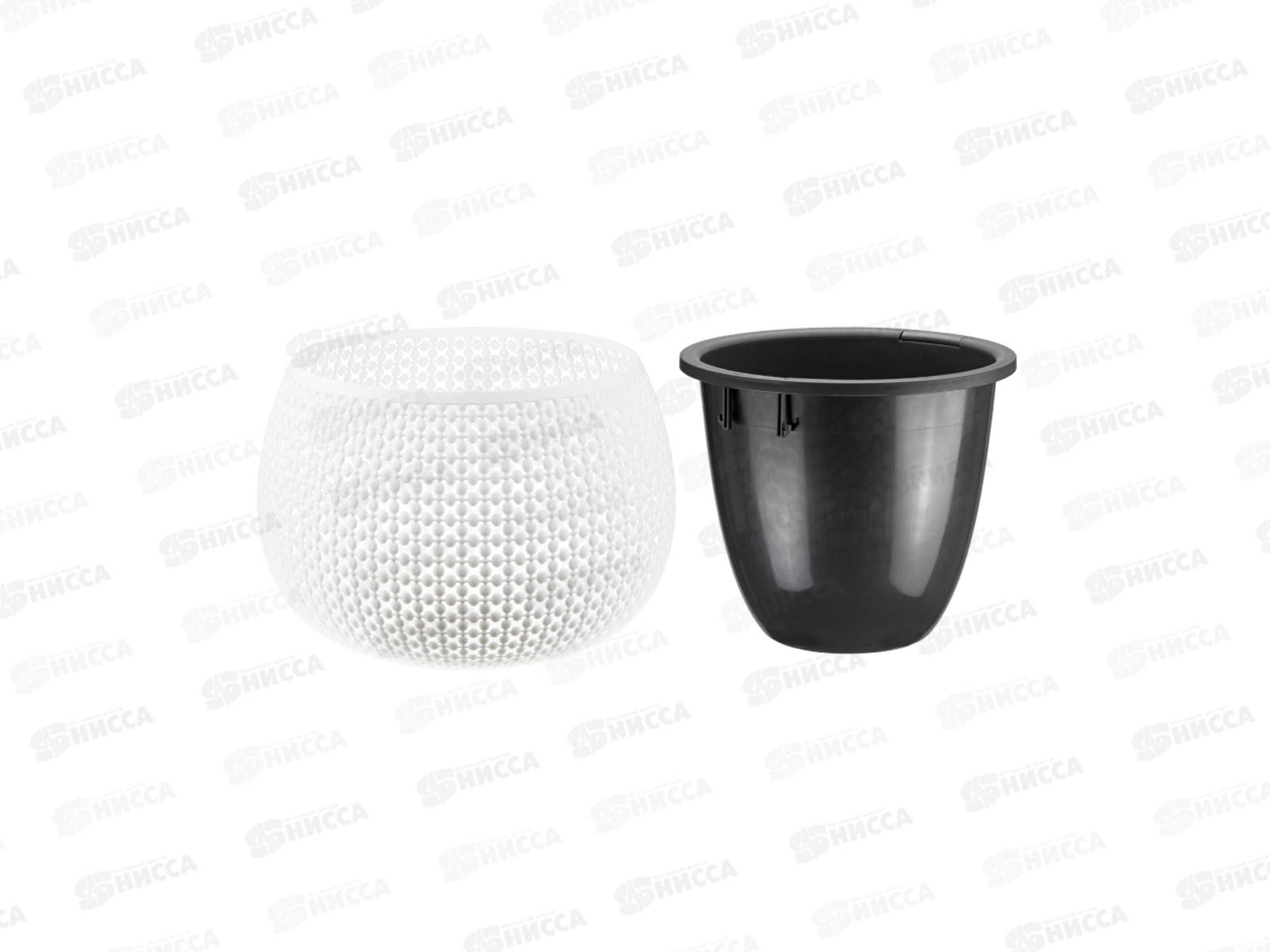 Кашпо  ПИРУЛА D290мм 4л Белый М3101 *4