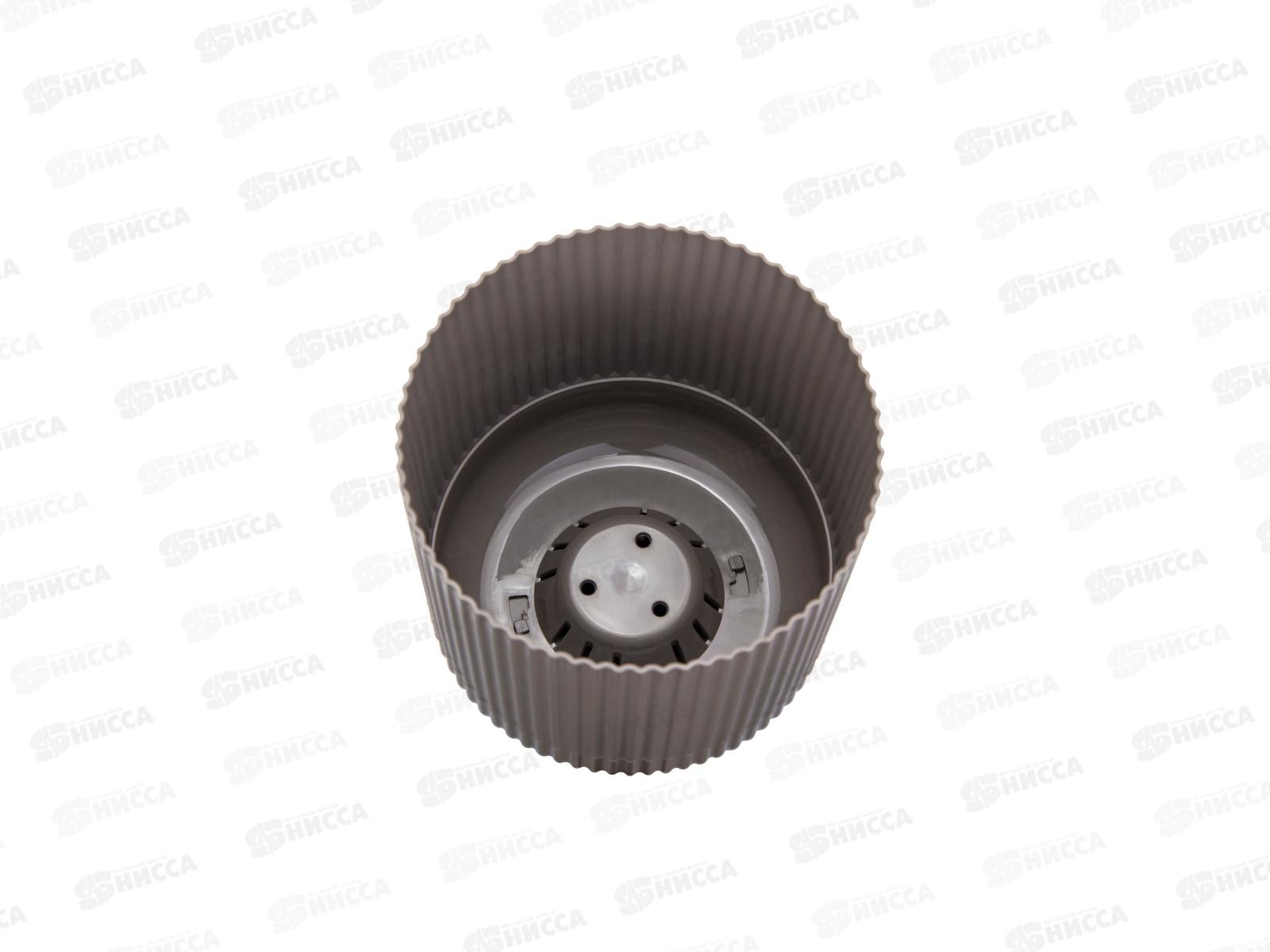 Кашпо ВЕЛЬВЕТ D180мм 3,6л с пристегнутым поддоном Французский серый М3182 *10