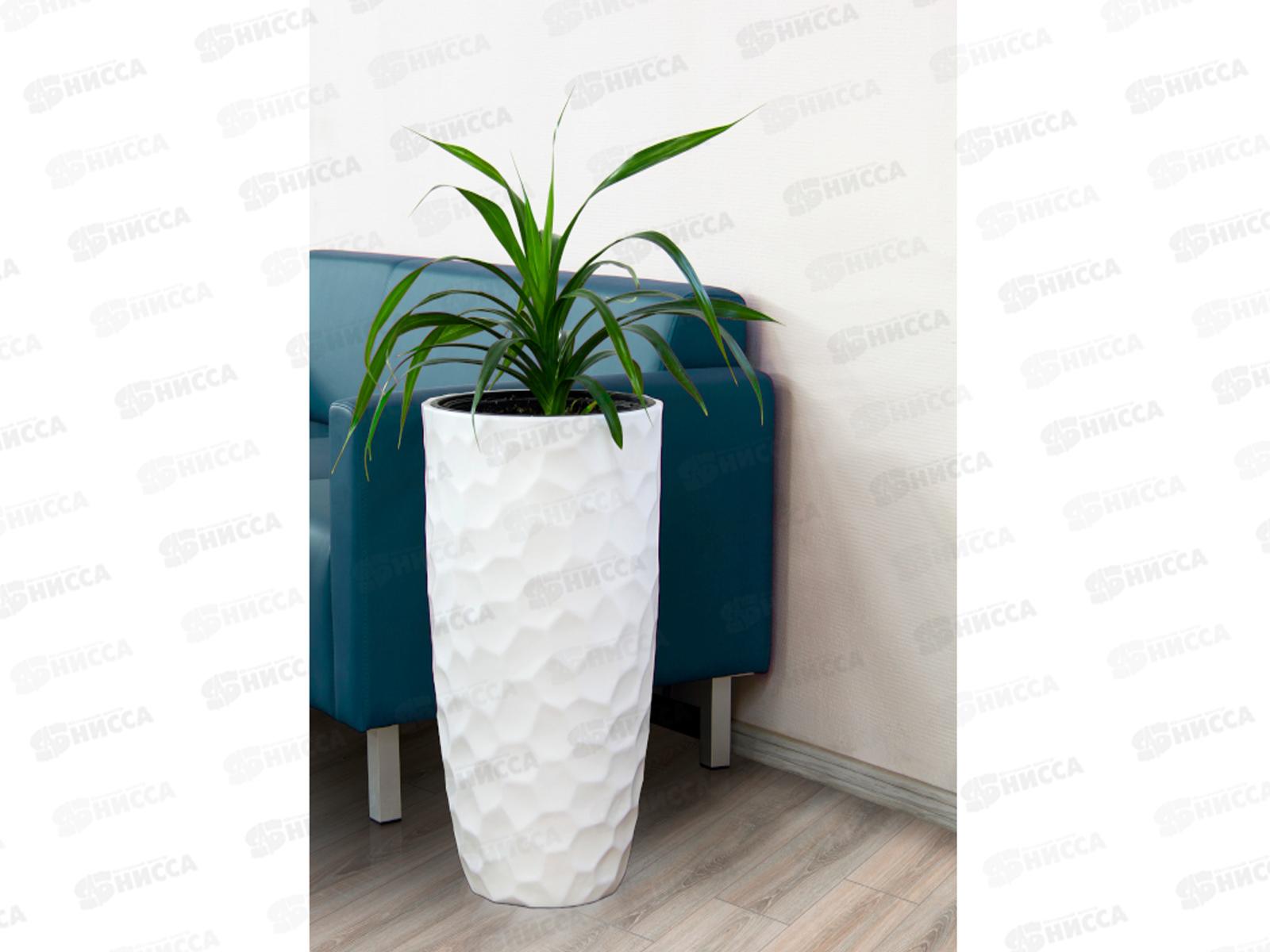 Кашпо МОЗАИКА D340мм 630мм со вставкой Белый М3410 *1