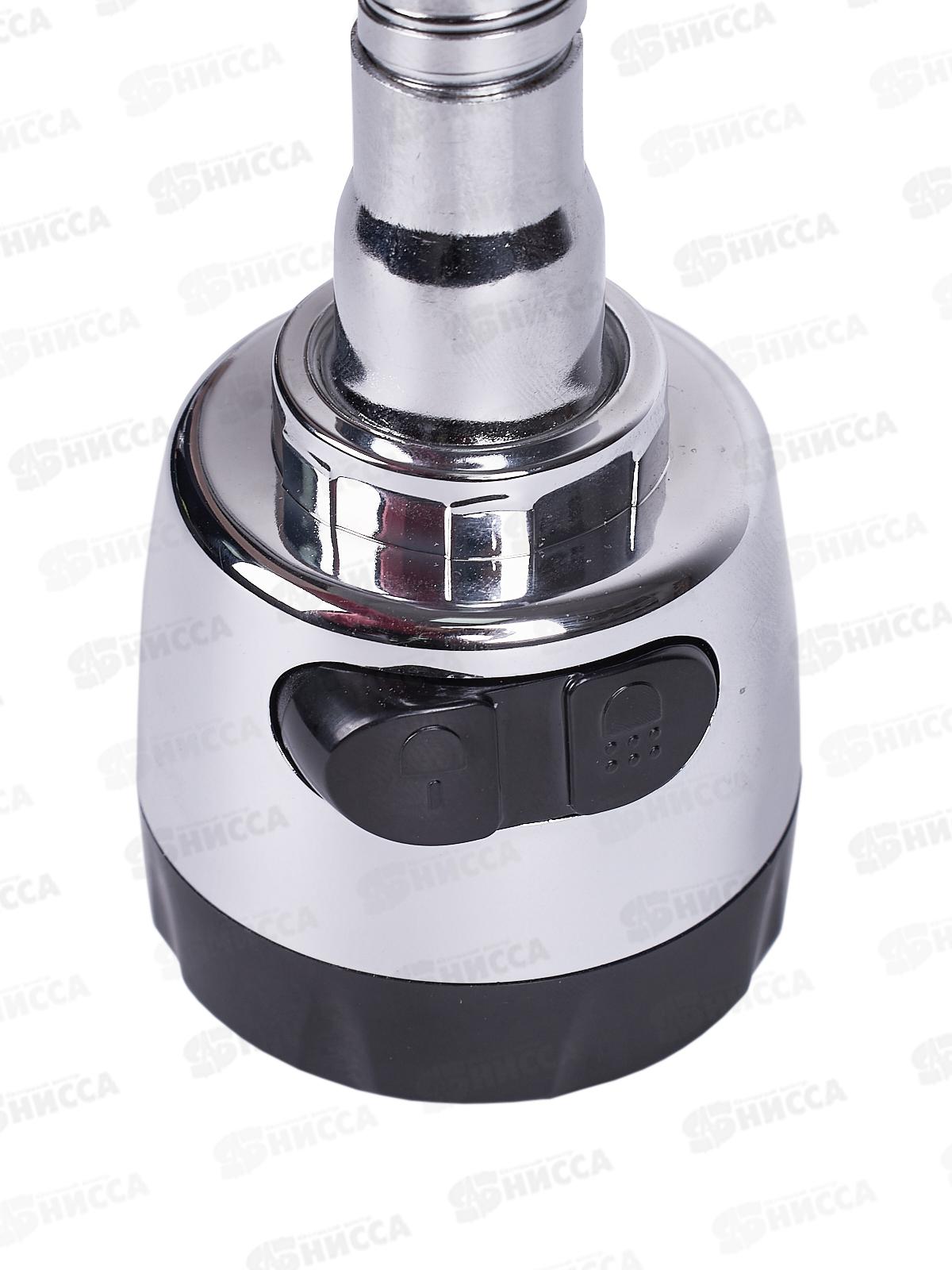 Смеситель для кухни Омега 1/2 керамика крестовой, с гибким изливом 48см, 4411 *10