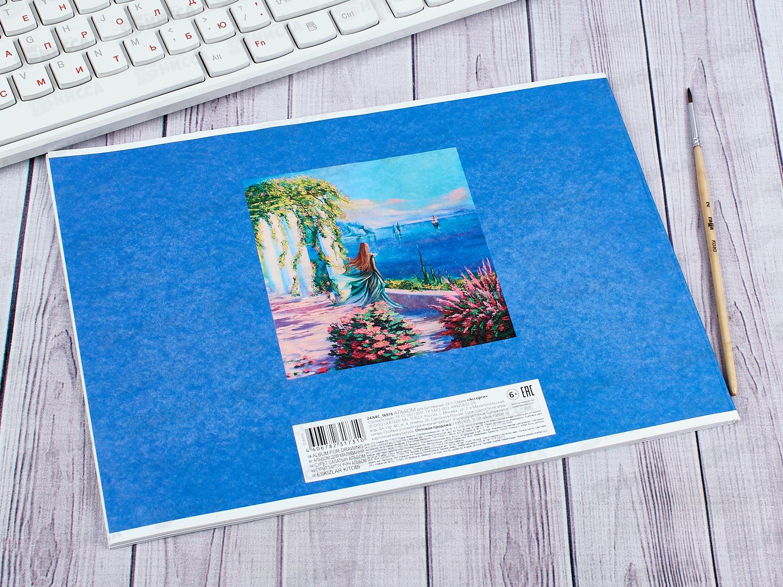 Альбом для рисования 24 листов  Hatber ассорти *55