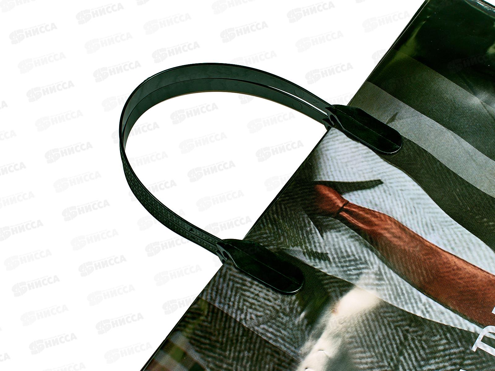 Пакет с пластиковой ручкой 37*34 Бариста 80мкр *10/100