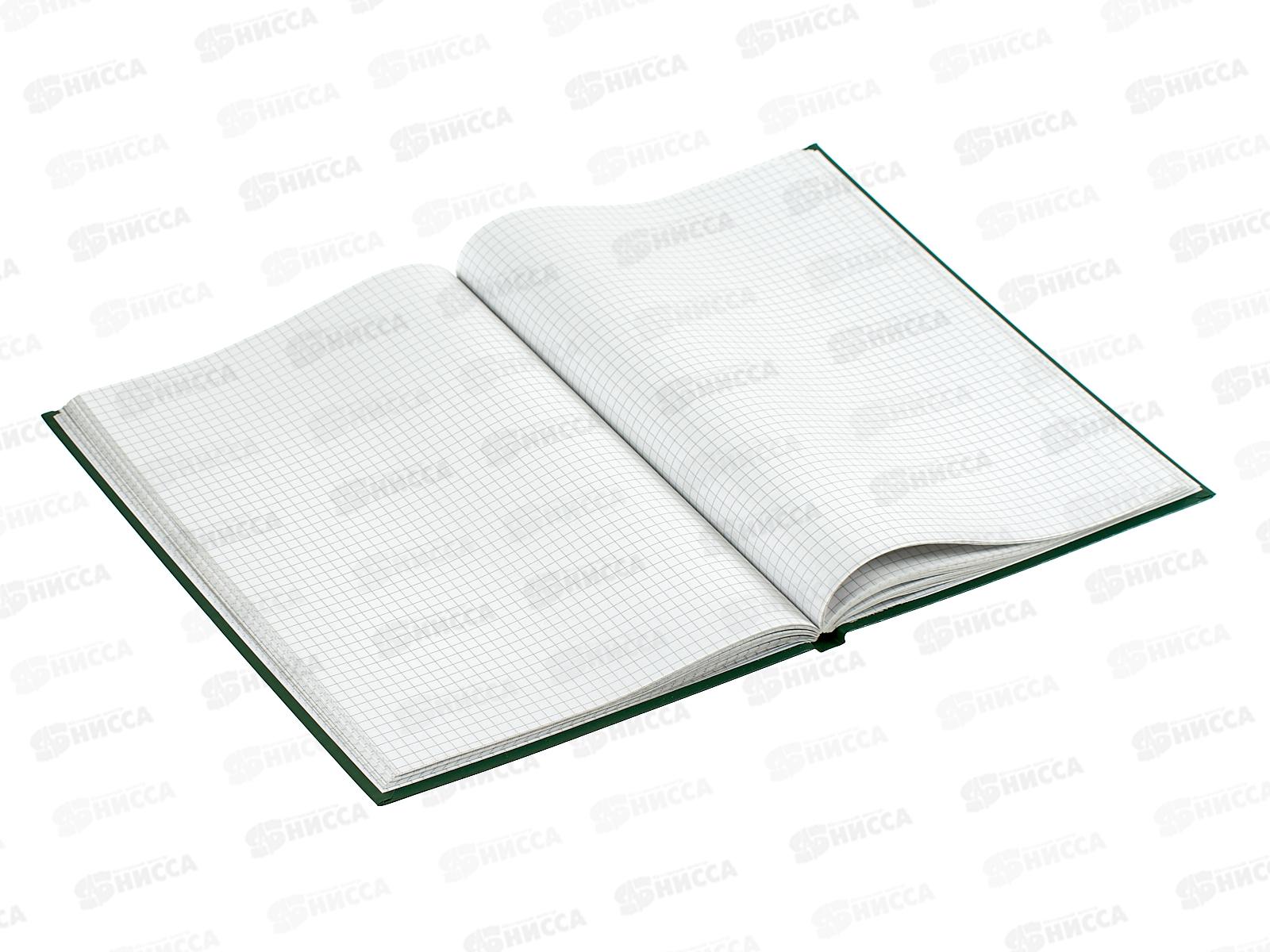 Книга учета BRAU 96листов клетка А4 зеленая, бумвинил, 130222 *10